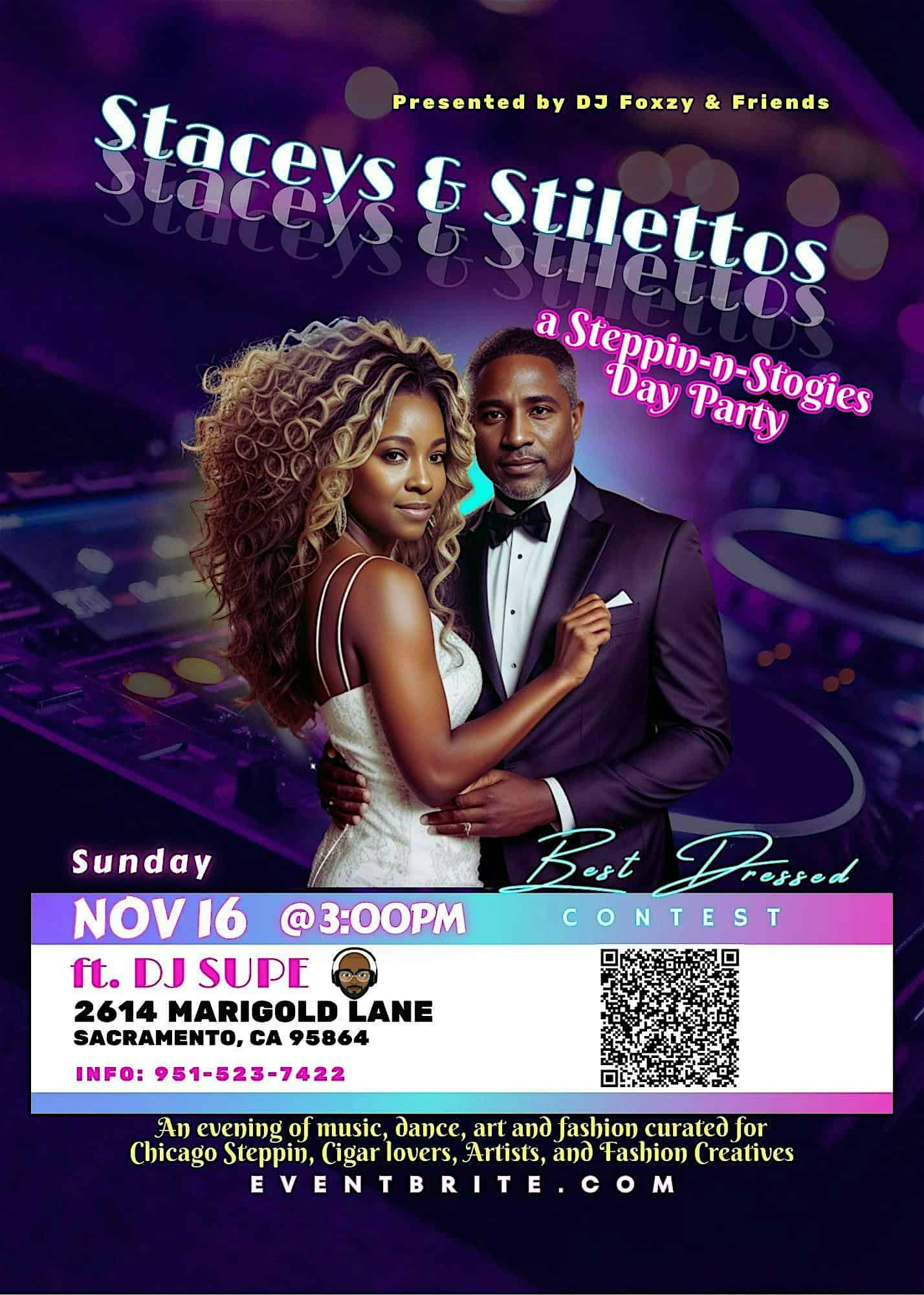 Staceys & Stilettos: A Steppin & Stogies Day Party at 2614 Marigold Ln – Sacramento, CA
