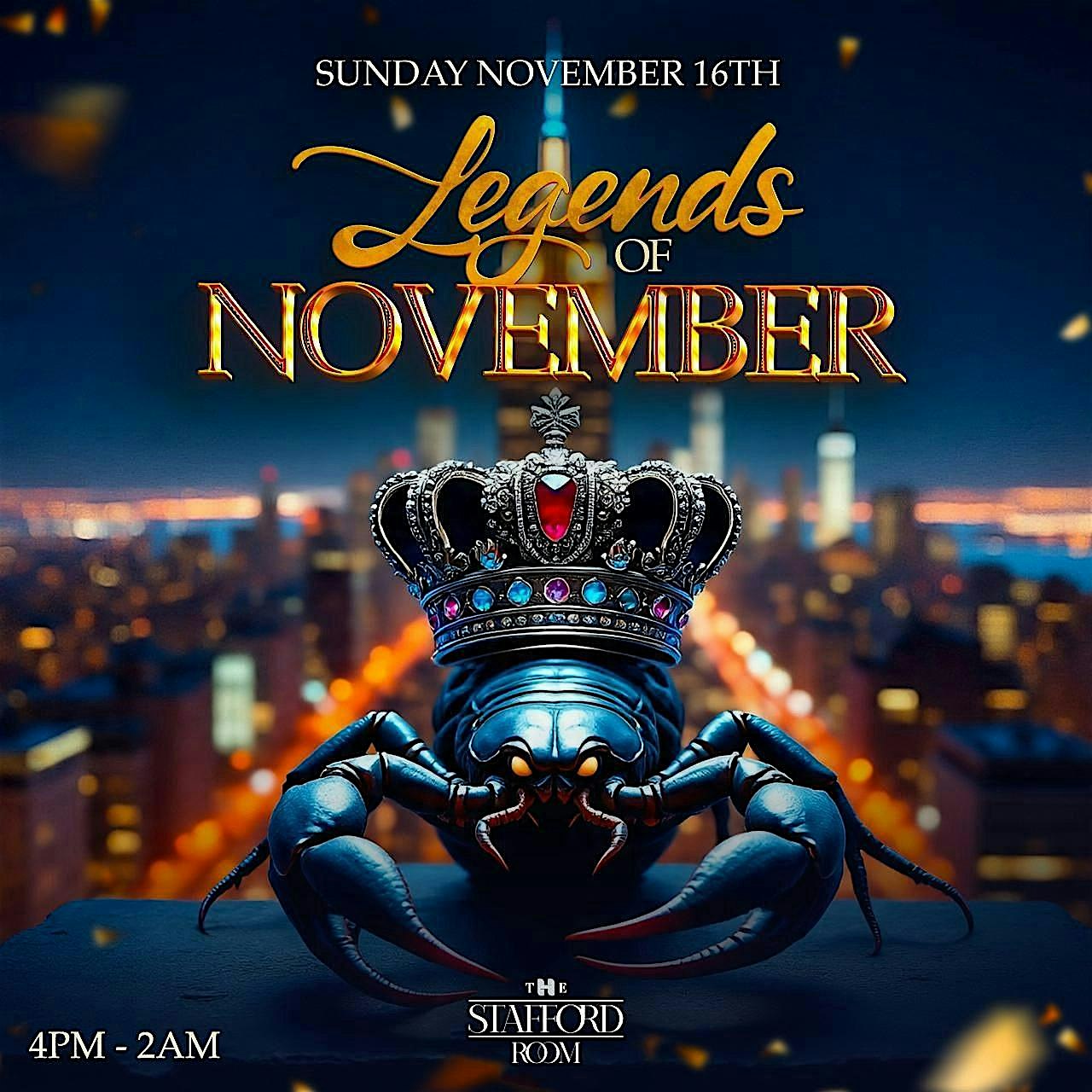 Legends Of November at The Stafford Room – New York, NY