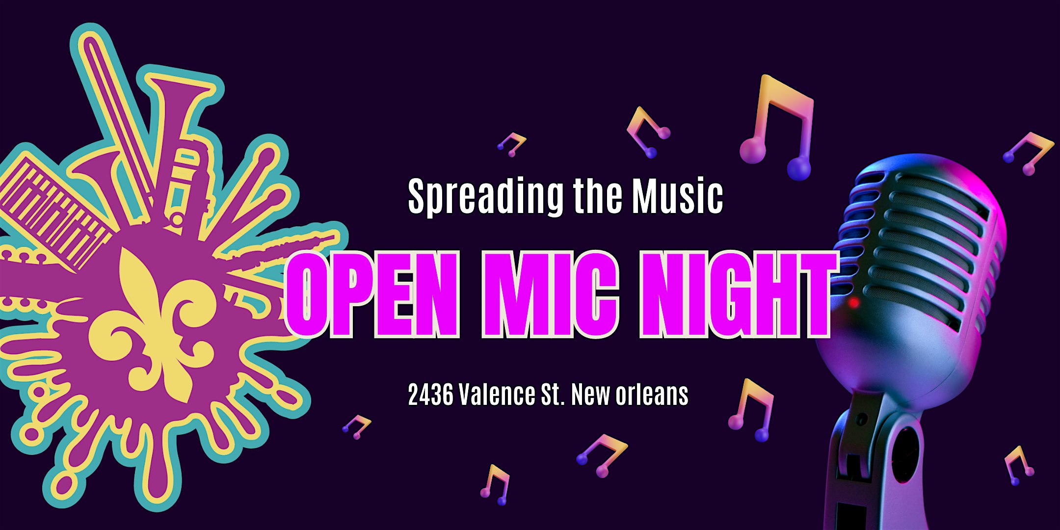 Open Mic Night at Spreading the Music at Spreading the Music – New Orleans, LA