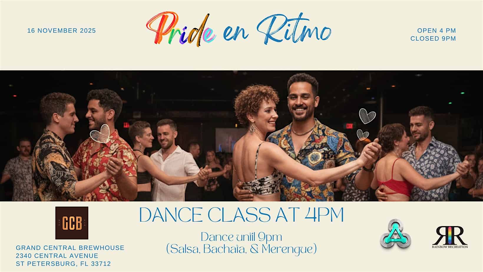 Pride en Ritmo @Grand Central Brewhouse! at Grand Central Brewhouse – 2nd Level Terrace – Saint Petersburg, FL