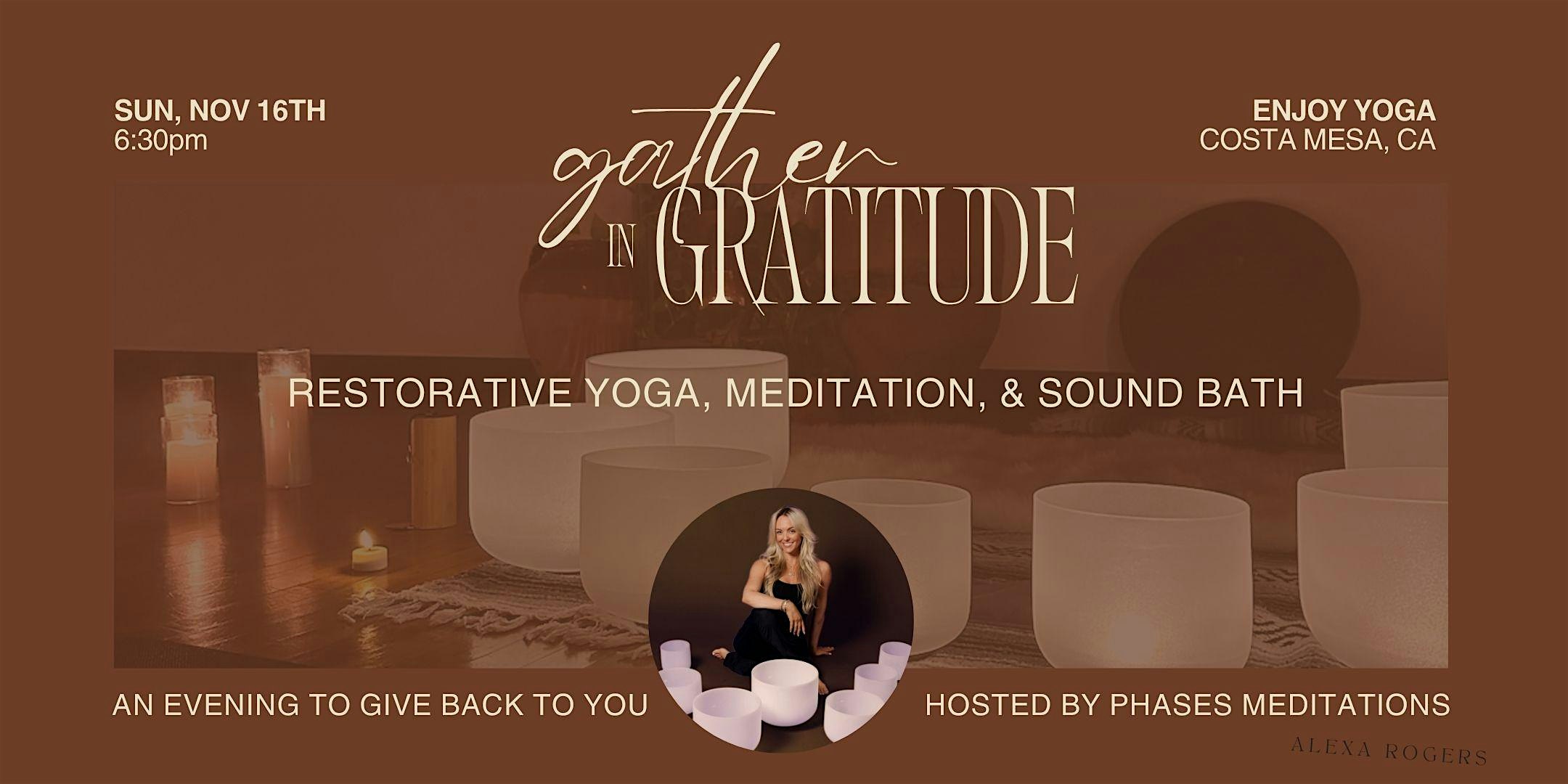 Gather in Gratitude at Enjoy Yoga – Costa Mesa, CA