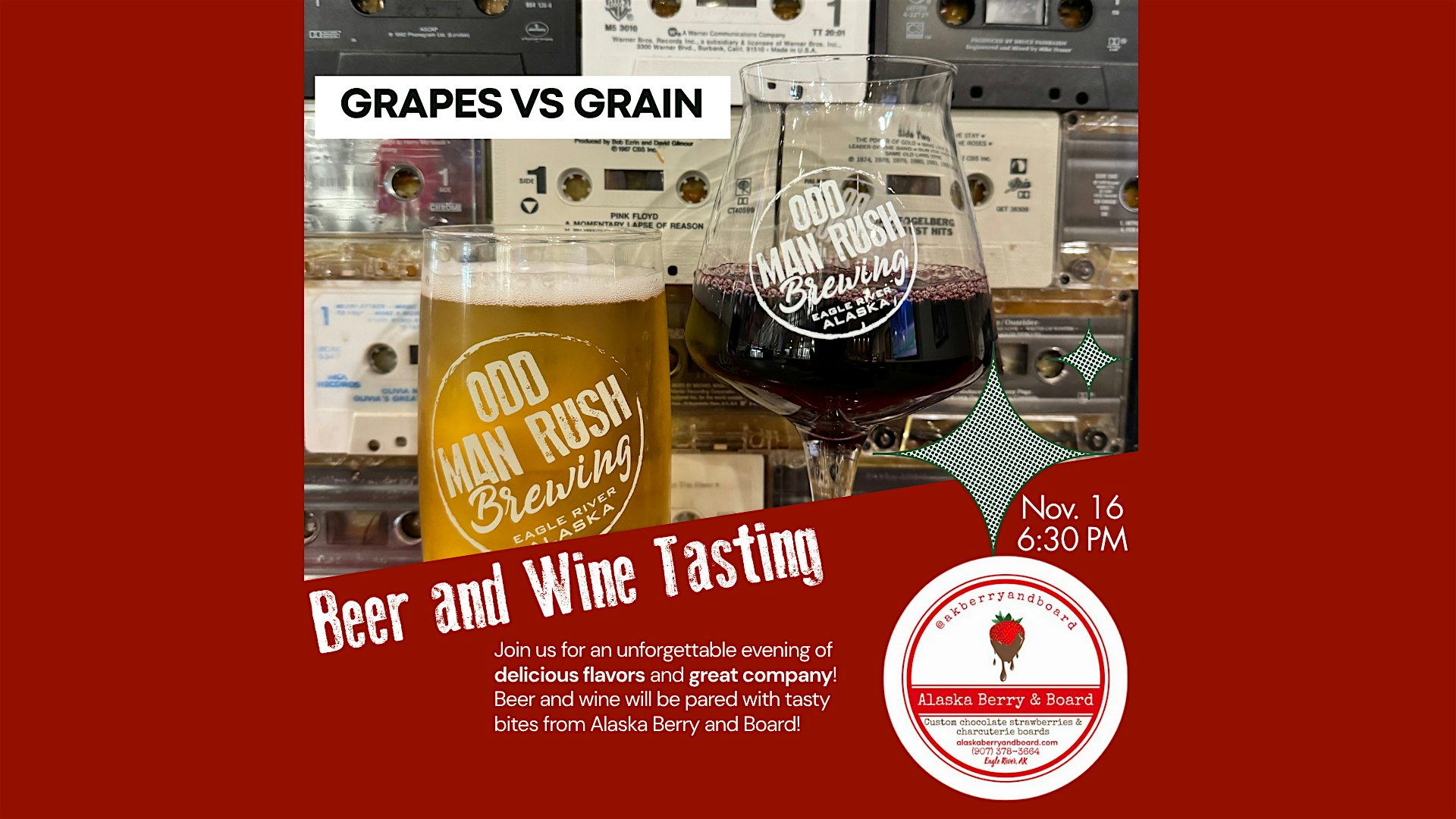 Grapes vs Grain at Odd Man Rush Brewing at Odd Man Rush Brewing – Anchorage, AK