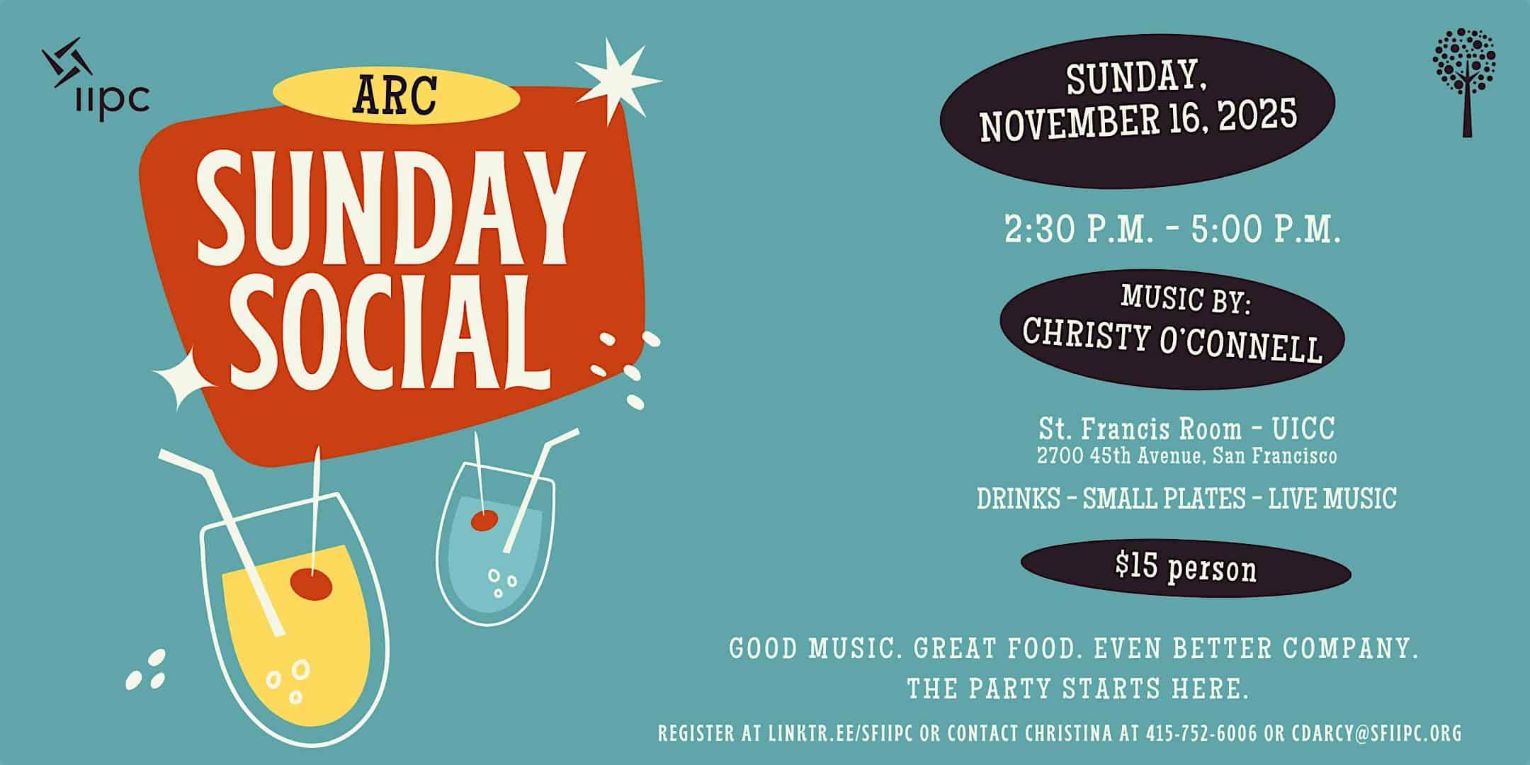 ARC Sunday Social | November 16, 2025 at United Irish Cultural Center – San Francisco, CA