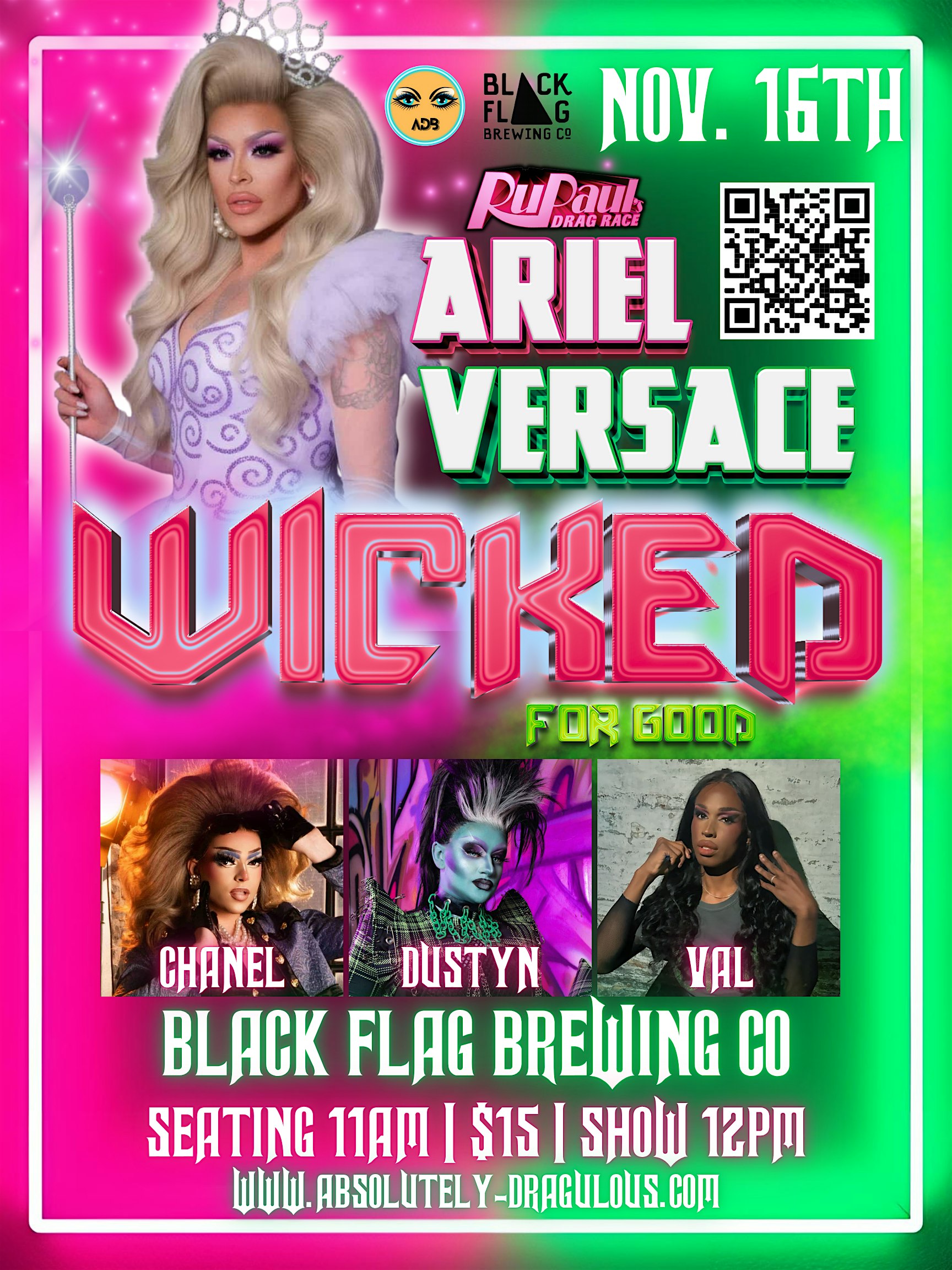 Wicked: For Good Drag Brunch at Black Flag Brewing Company – Columbia, MD