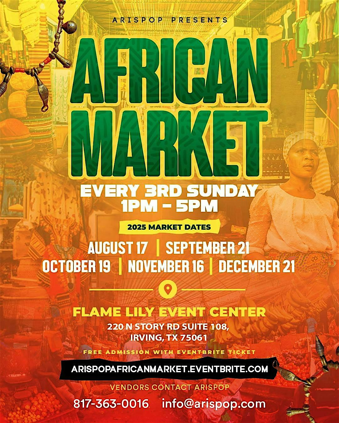 African Market at Flame Lily Event Center – Irving, TX