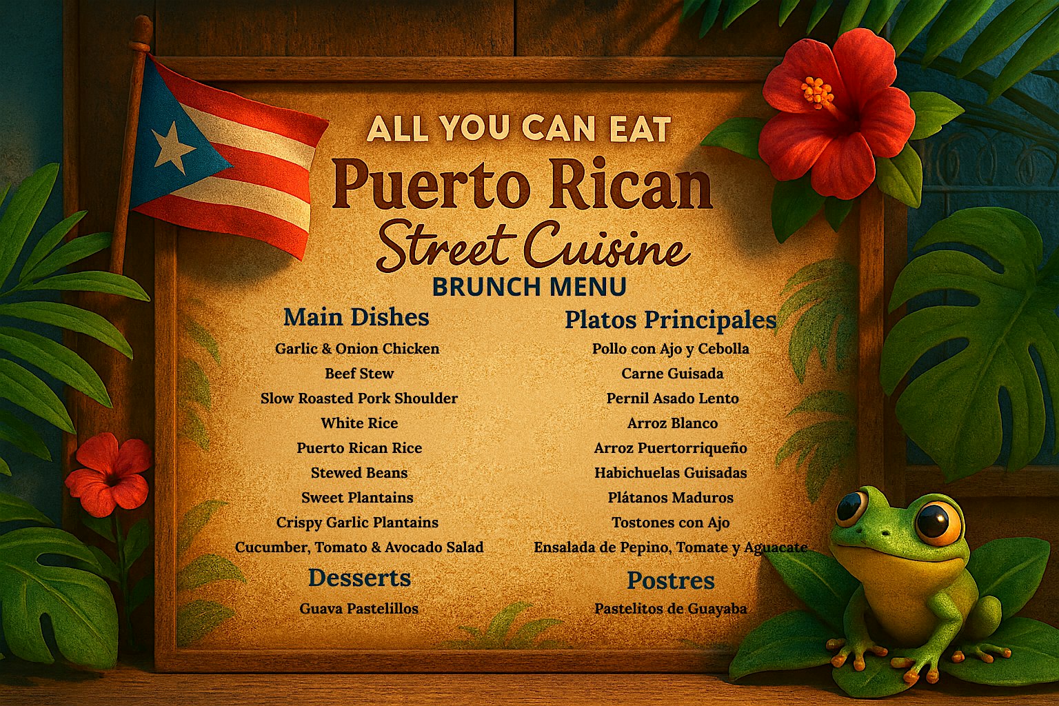 All you can eat – Puerto Rican Street Cuisine at Puerto Rican Street Cuisine – Oakland, CA