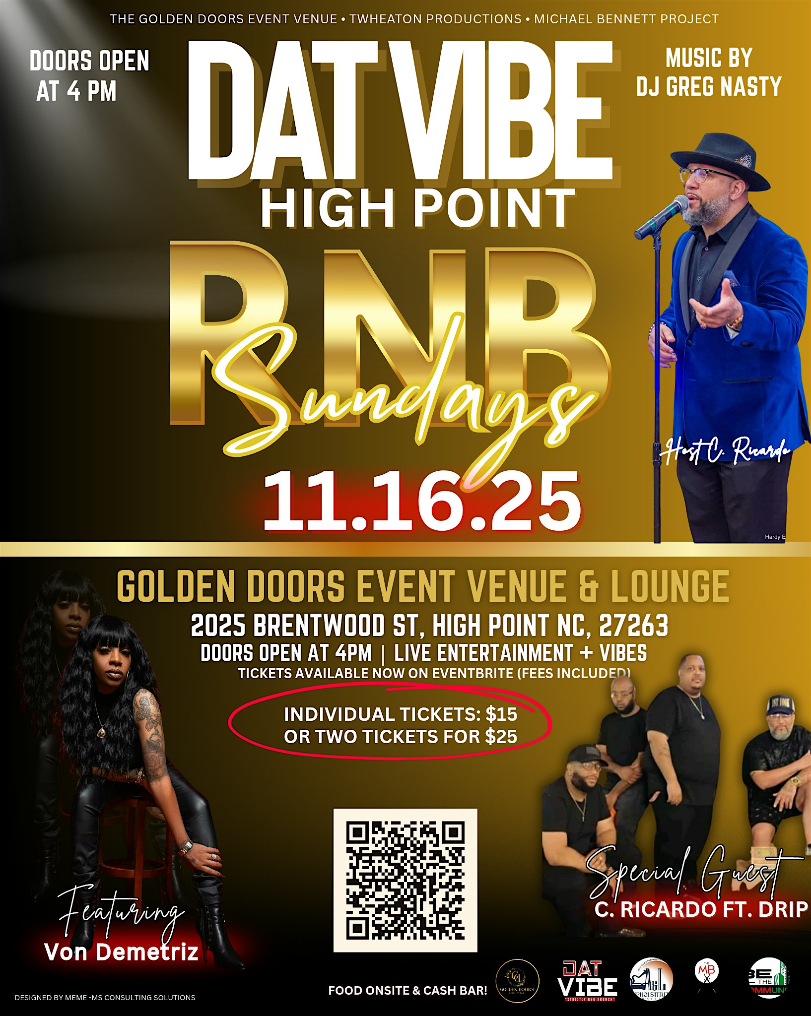 DAT VIBE – High Point at The Golden Doors Event Venue & Lounge – High Point, NC