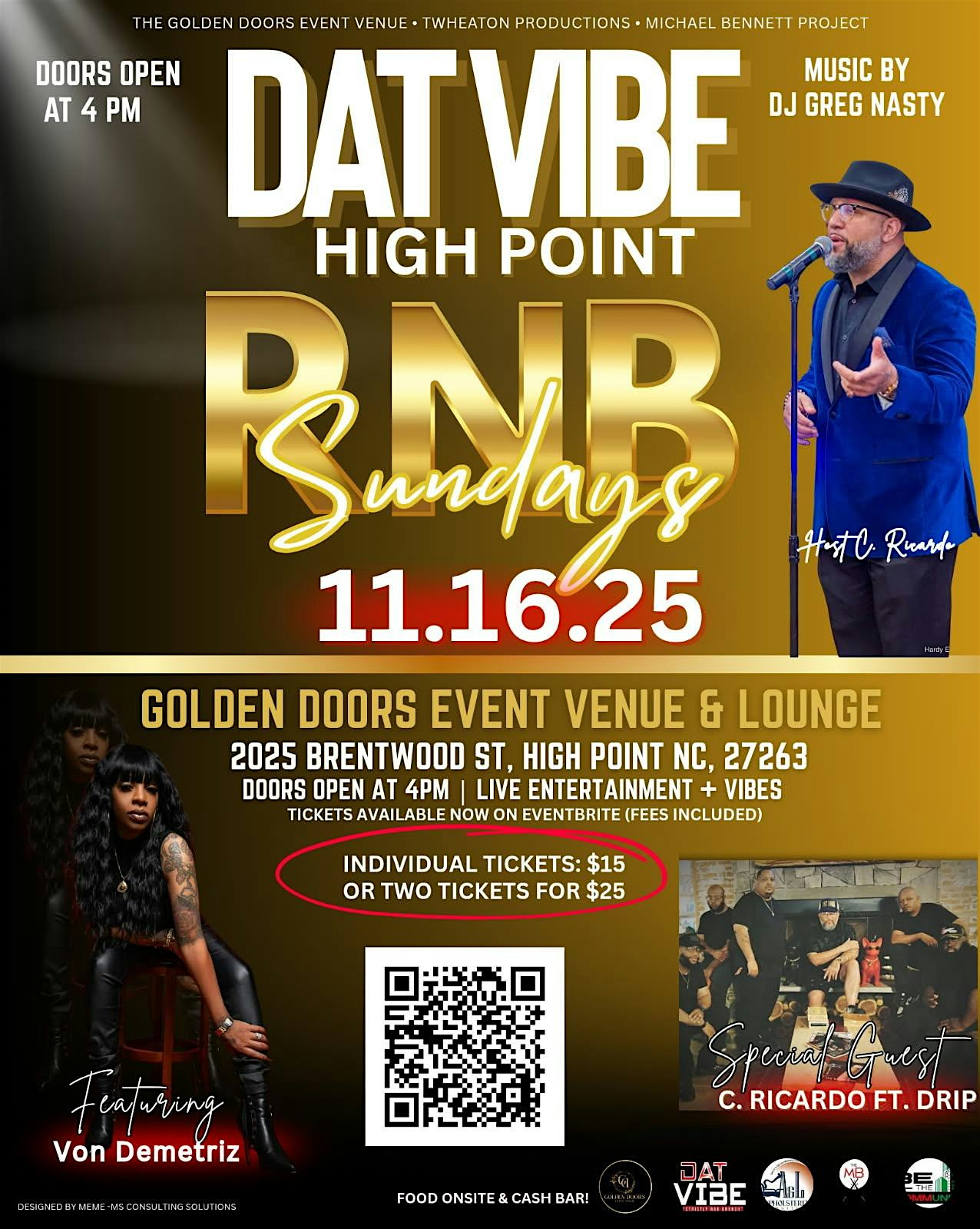 Copy of DAT VIBE – High Point at The Golden Doors Event Venue & Lounge – High Point, NC