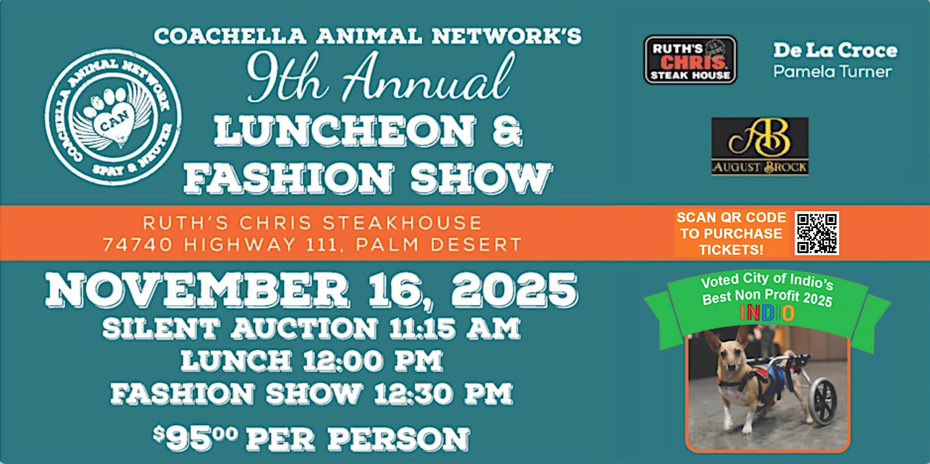 CAN’s 9th Annual Luncheon & Fashion Show at Ruth’s Chris Steak House – Palm Desert, CA