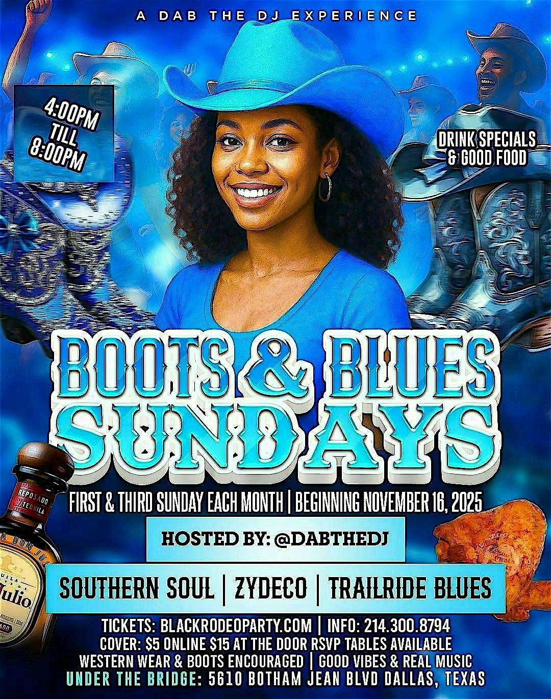 Boots & Blues Sundays at U.T.B.CLUB/Venue – Dallas, TX