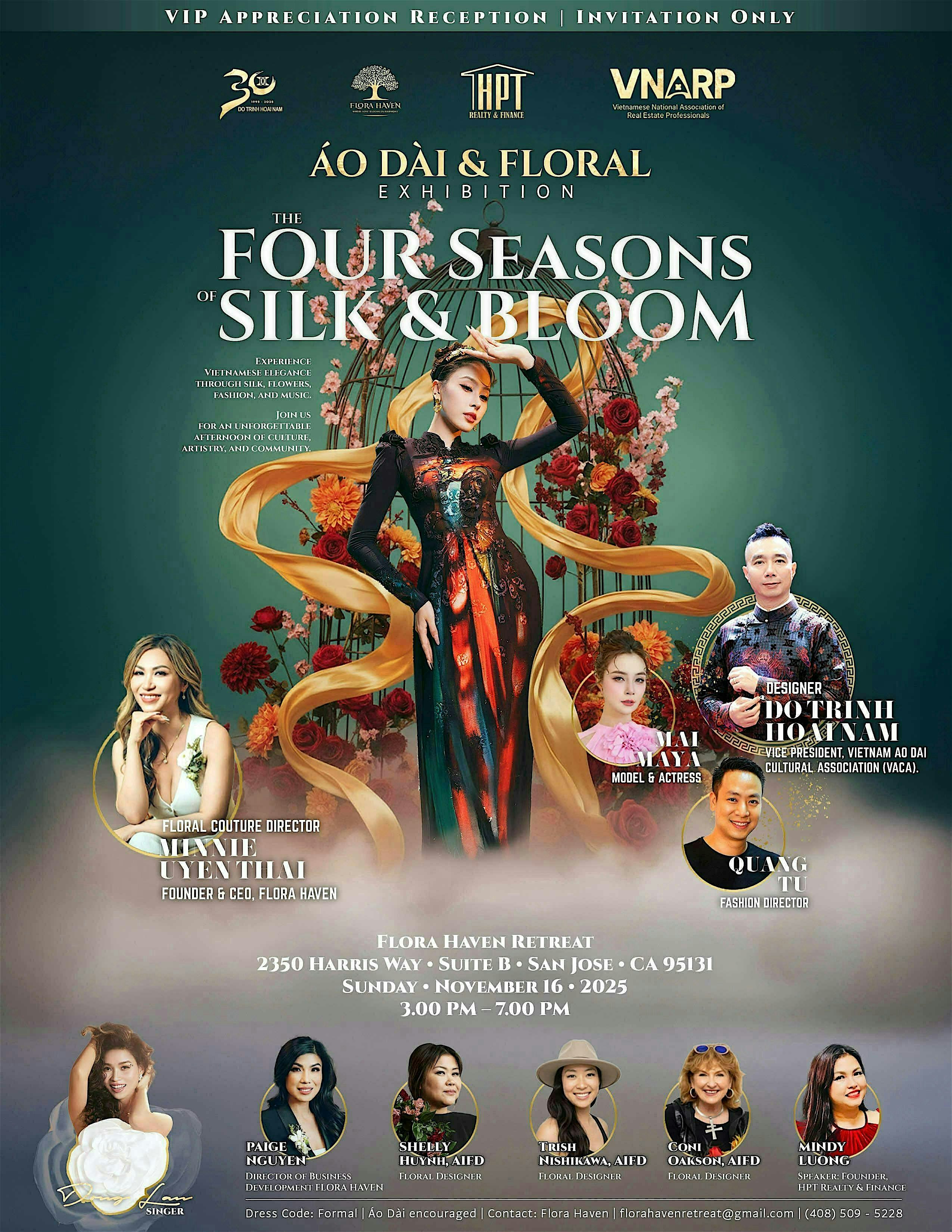Ao Dai Exhibition: The Four Seasons of Silk & Bloom at Flora Haven – San Jose, CA