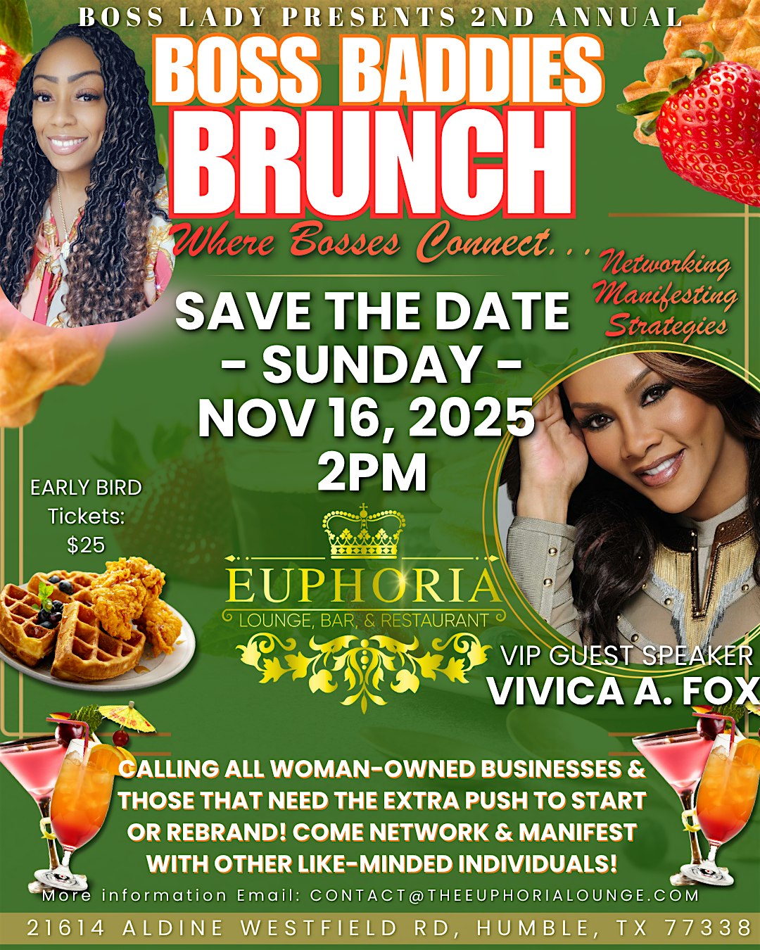 Boss Lady Presents – 2nd Annual Boss Baddies Brunch at Euphoria Lounge – Humble, TX