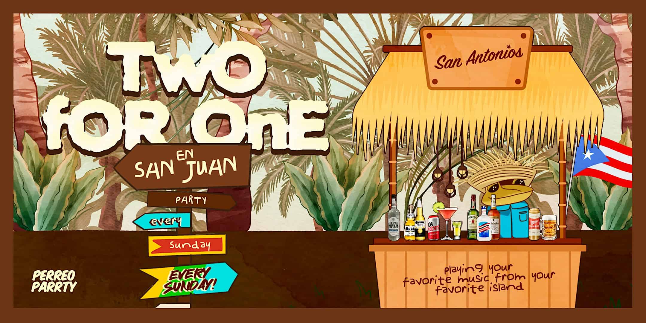 Two for One Drinks en San Juan – Puerto Rican Reggaeton & Latin Party NYC at San Antonios – New York, NY