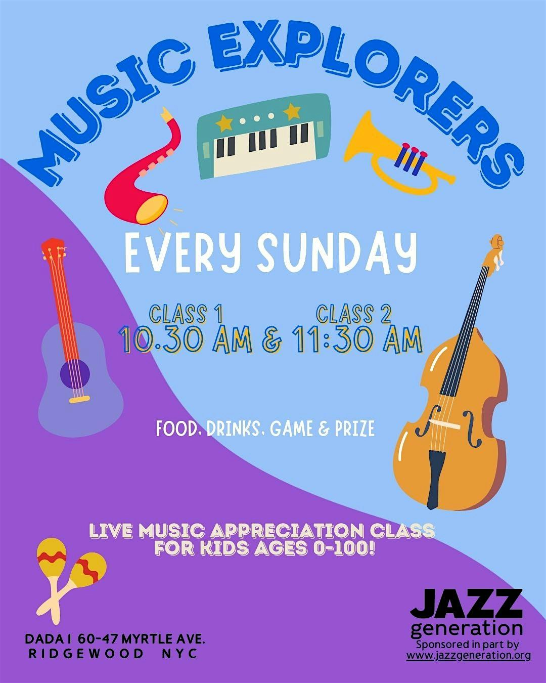 Music Explorers: Music Appreciation Class for All Ages! at Dada – Queens, NY
