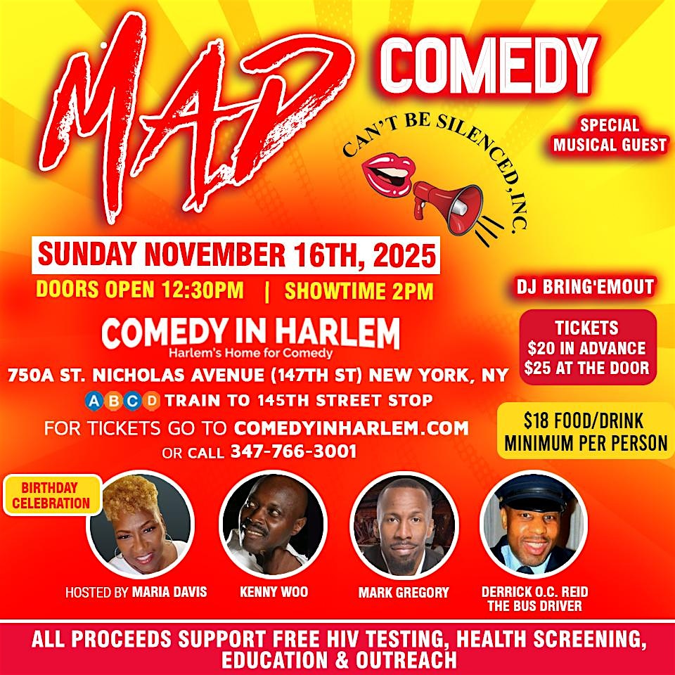 MAD COMEDY at Comedy In Harlem – New York, NY