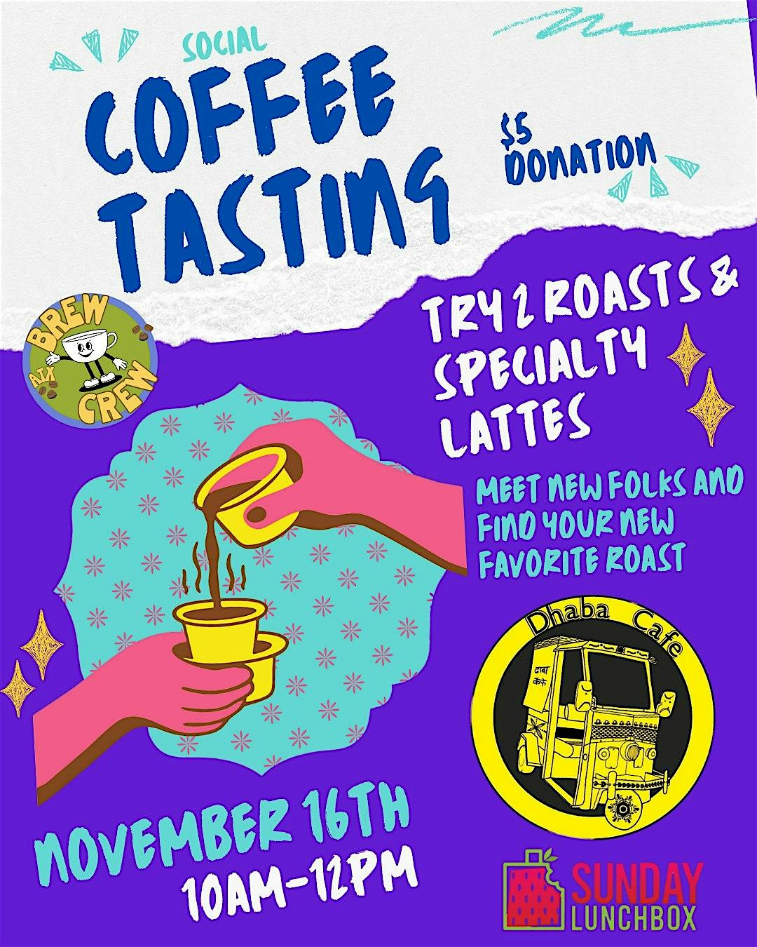Coffee Tasting with Dhaba Cafe & Brew Crew! at Pink Flamingo Food Court – Austin, TX