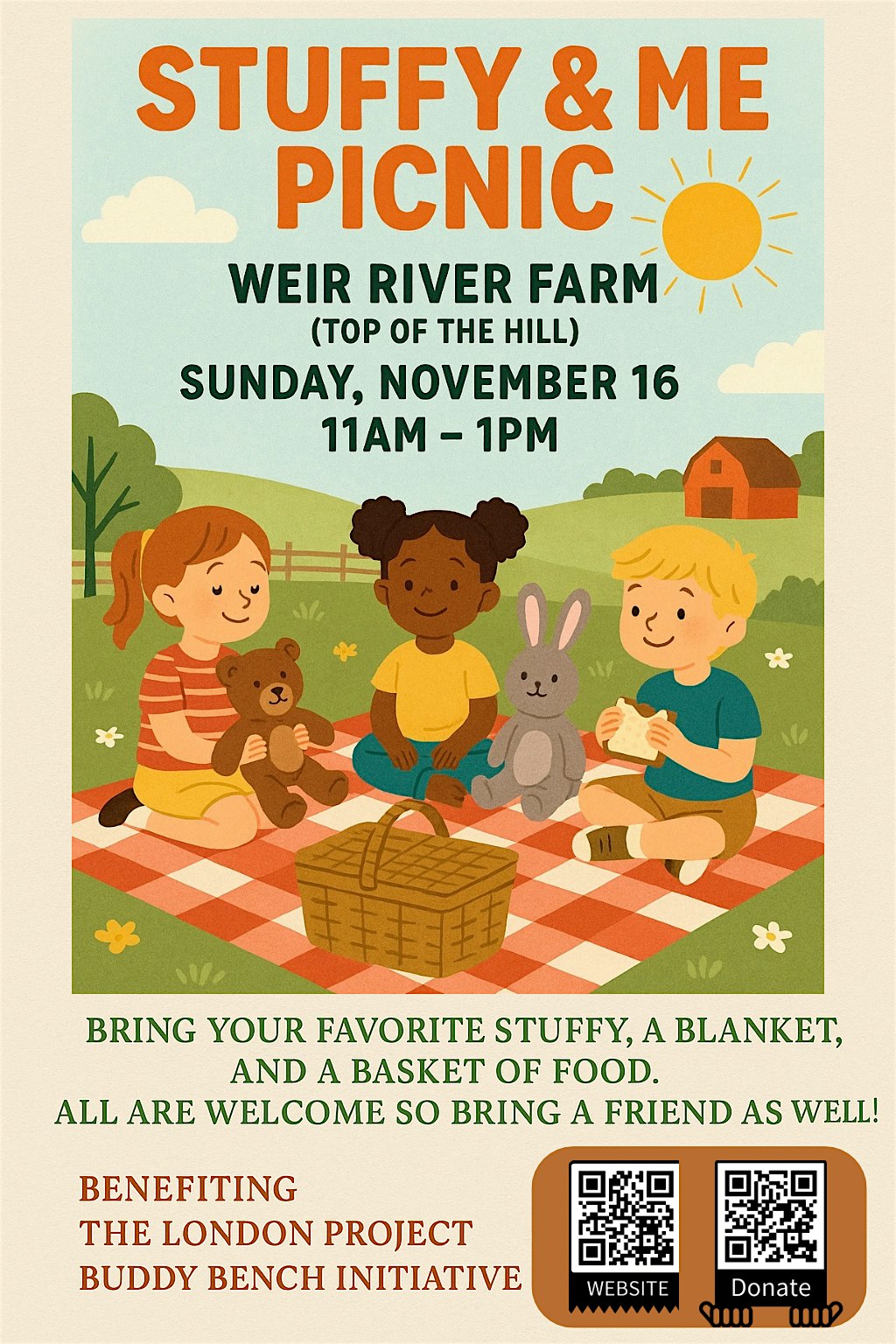 Stuffy & Me Picnic @ Weir River Farm (Top of the Hill) at Weir River Farm – Hingham, MA