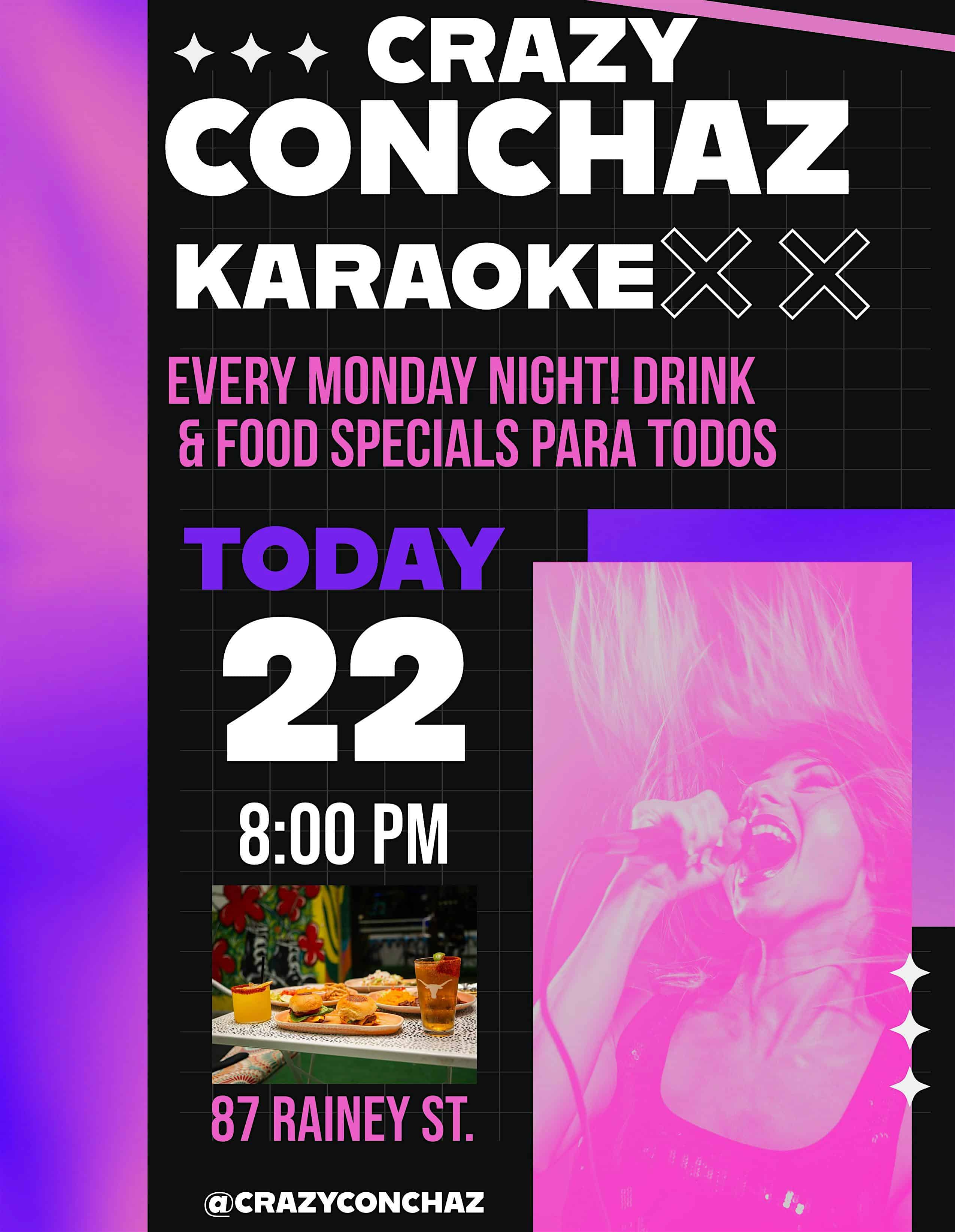 Karaoke Mondays at Crazy Conchaz at Crazy Conchaz – Austin, TX