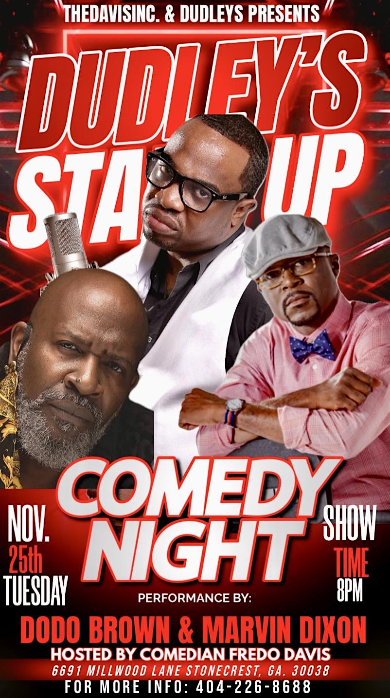 Dudley’s Double Funny Comedy Show at Dudley’s Restaurant – Stonecrest, GA