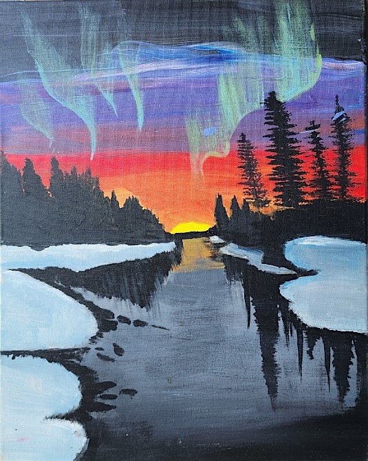 Create the beautiful Northern Lights at this fun paint and sip painting at Prospector’s Bar & Lounge at Residence Inn Cal Expo – Sacramento, CA