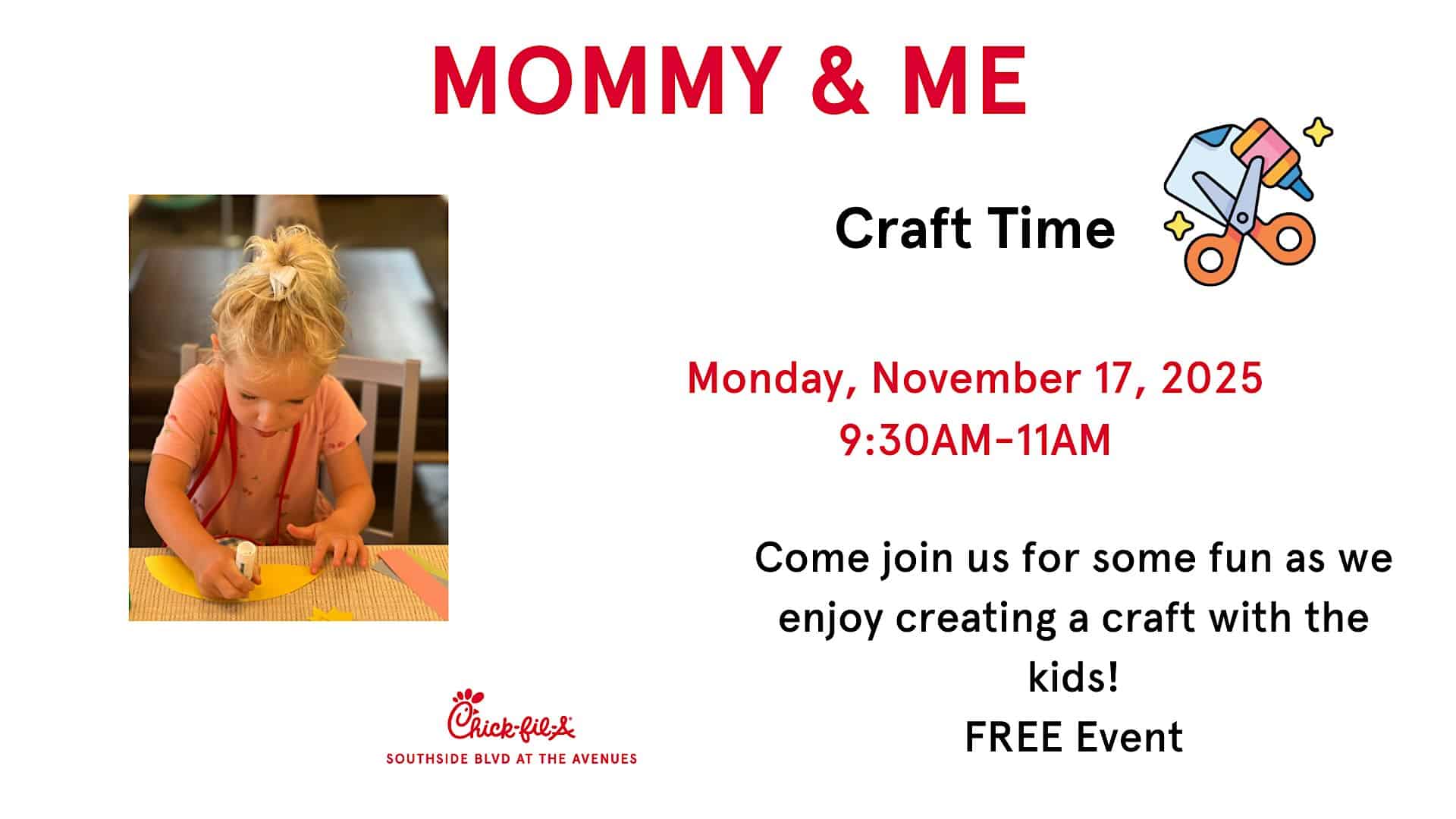 Mommy & Me Craft Time at 9980 Southside Blvd – Jacksonville, FL