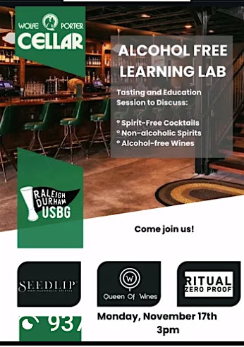 Non-Alcoholic Learning Lab at Wolfe & Porter – Raleigh, NC