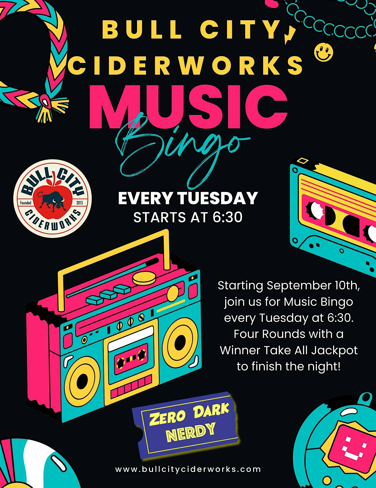 Music Bingo Tuesday’s at Bull City Ciderworks at Bull City Ciderworks Greensboro – Greensboro, NC