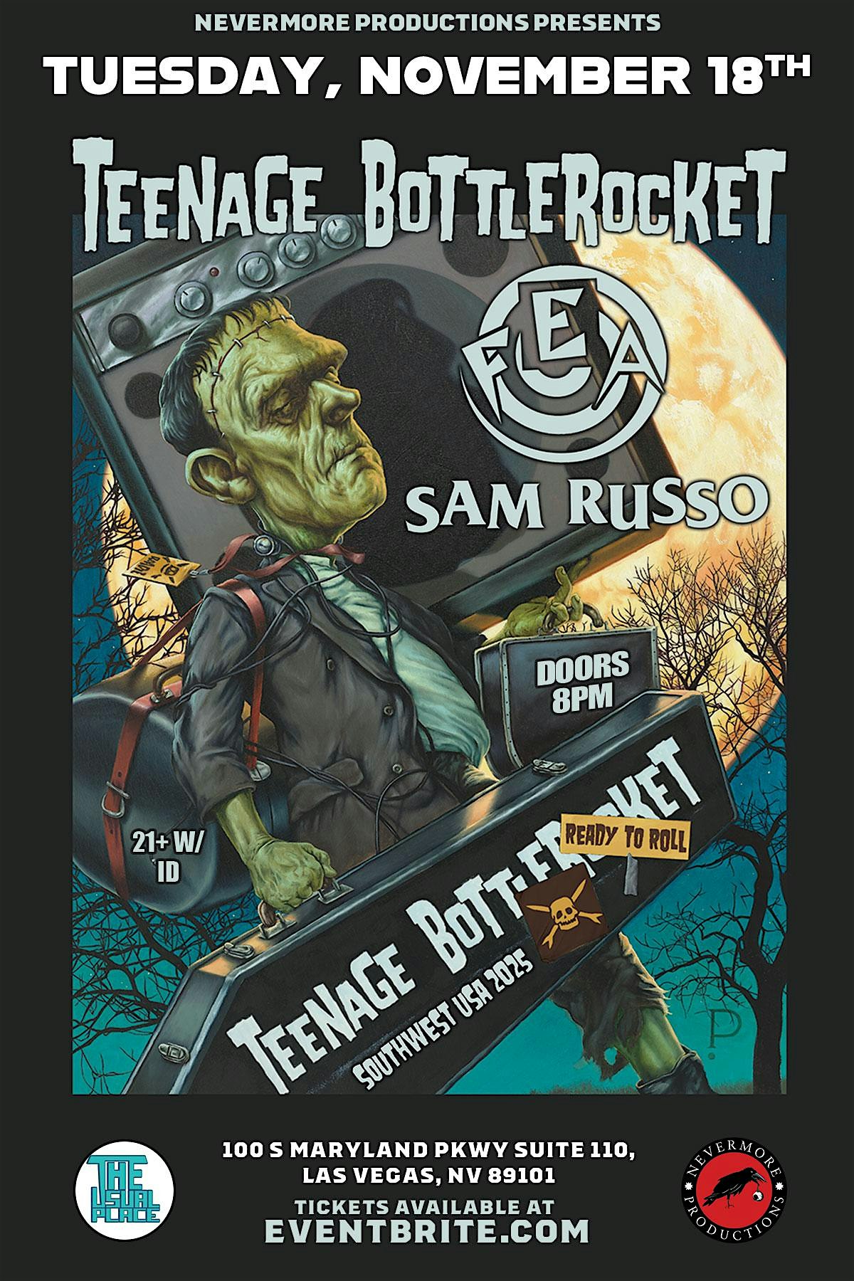 Teenage Bottlerocket with Fea, Sam Russo & Happy Campers at The Usual Place at The Usual Place – Las Vegas, NV