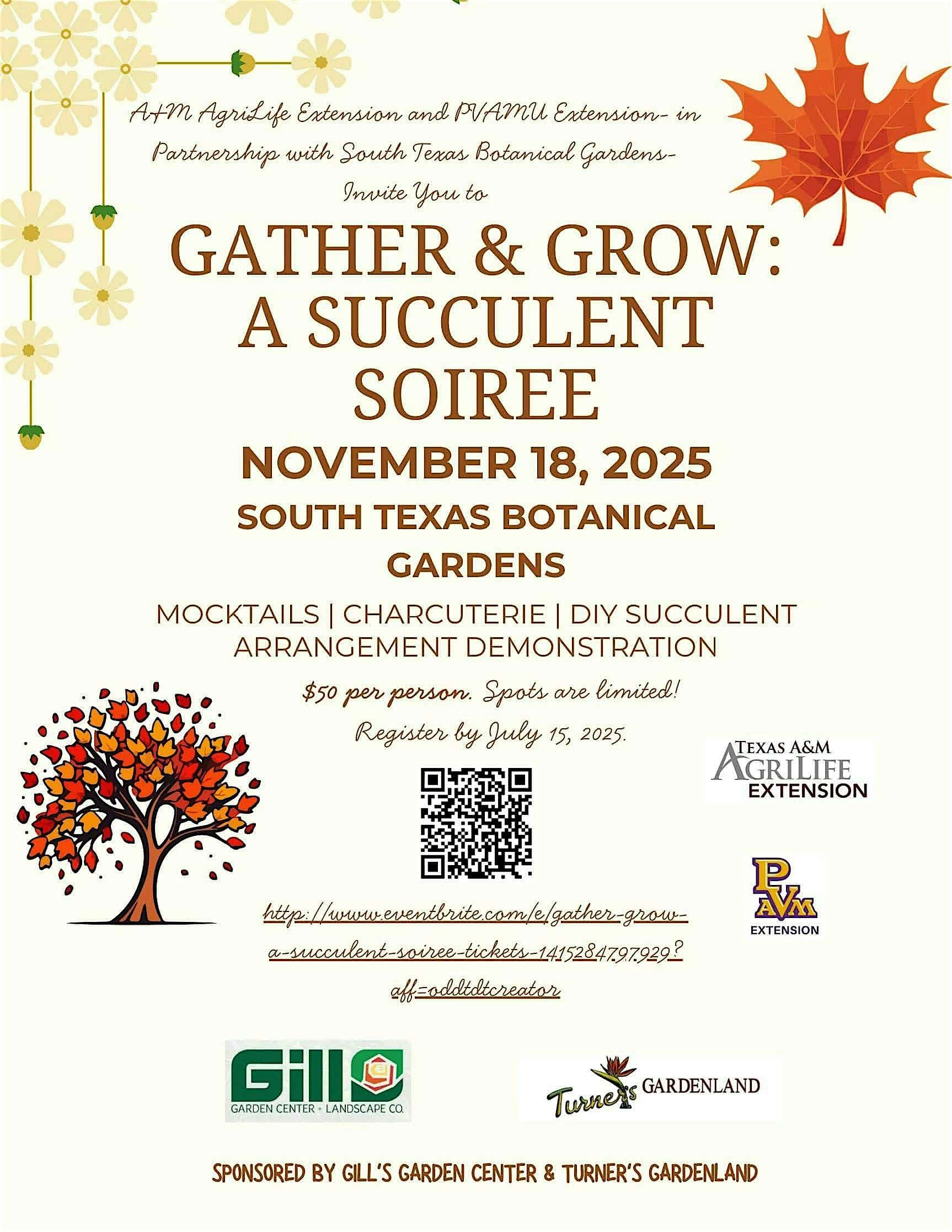 Gather & Grow: A Succulent Soiree at South Texas Botanical Gardens & Nature Center – Corpus Christi, TX