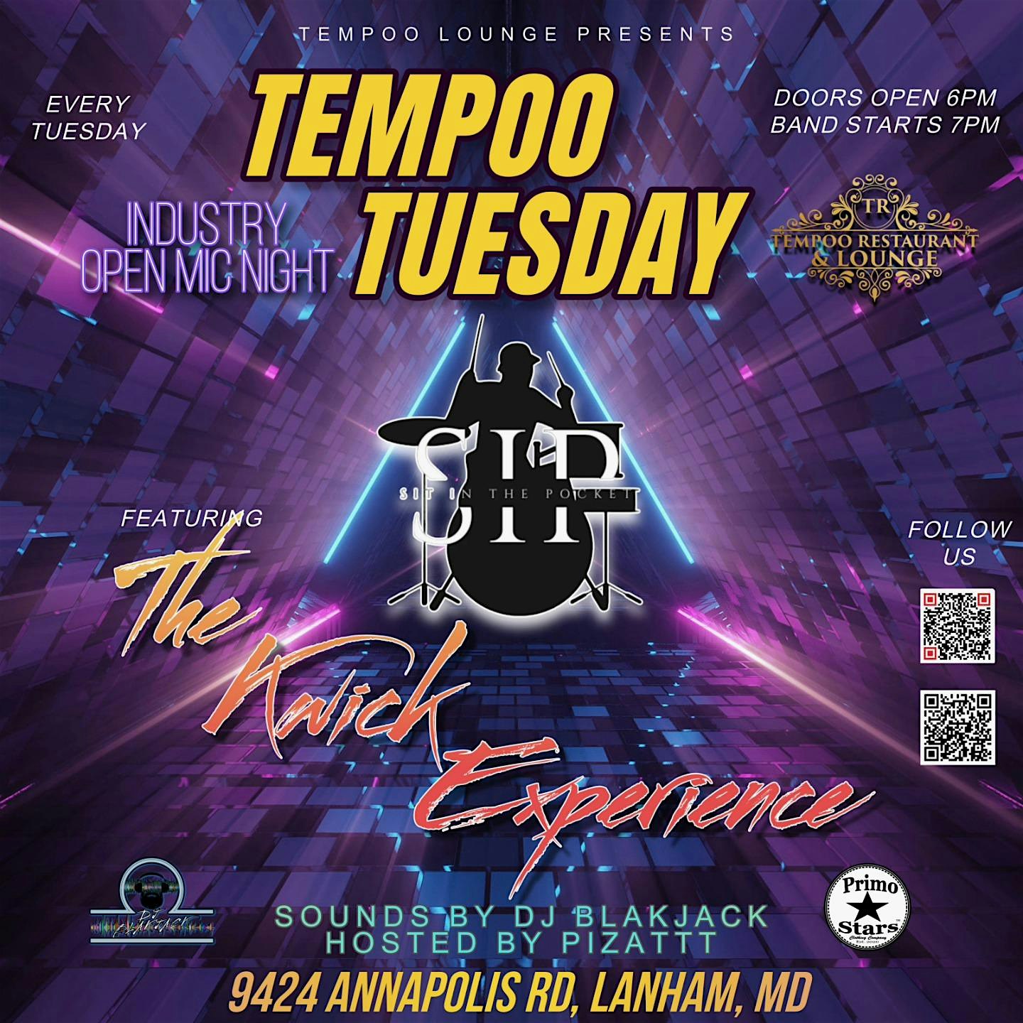 Tempoo Tuesday- Industry Open Mic at Tempoo Restaurant and Lounge – Lanham, MD