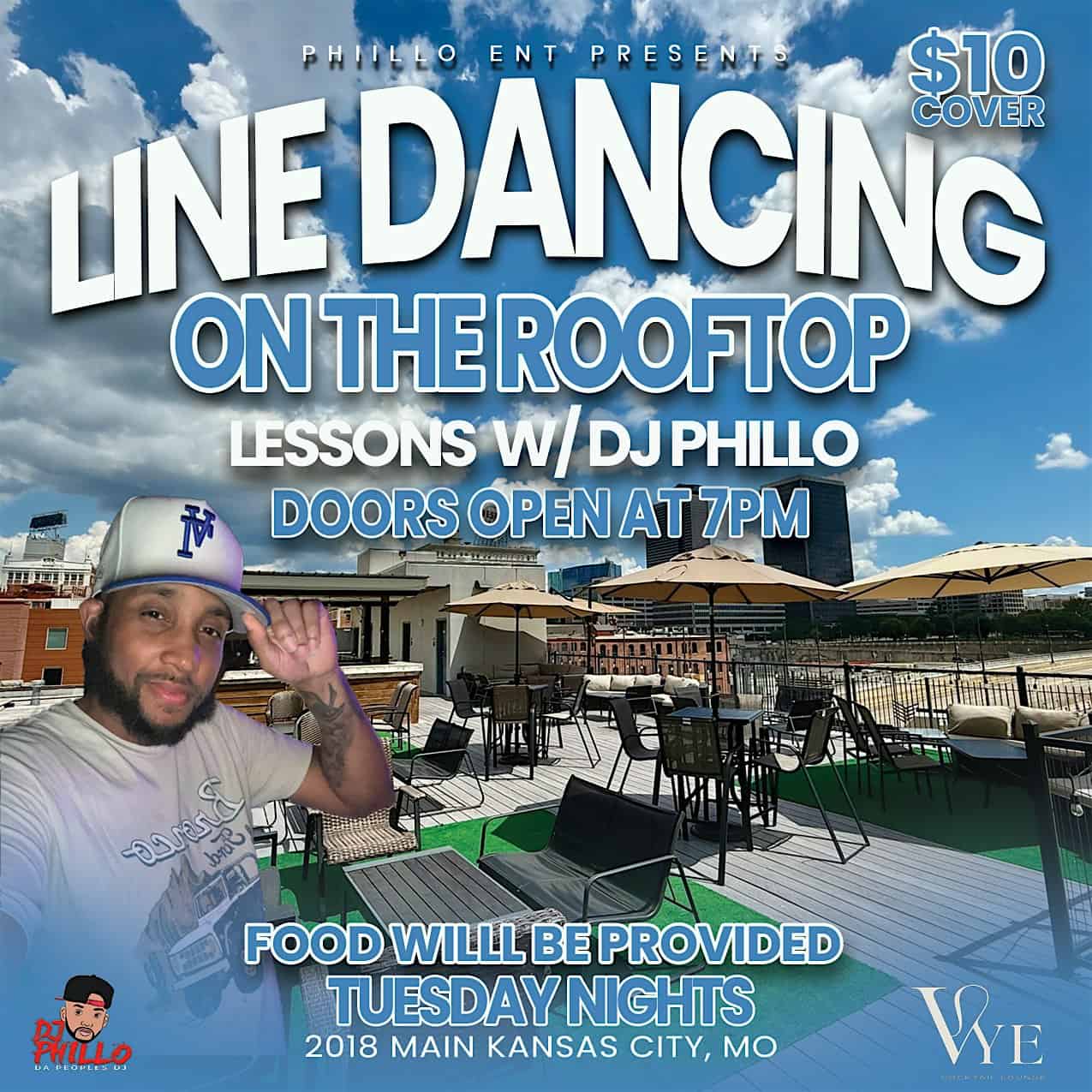 LINE DANCING ON THE ROOFTOP at Vye Cocktail Lounge – Kansas City, MO