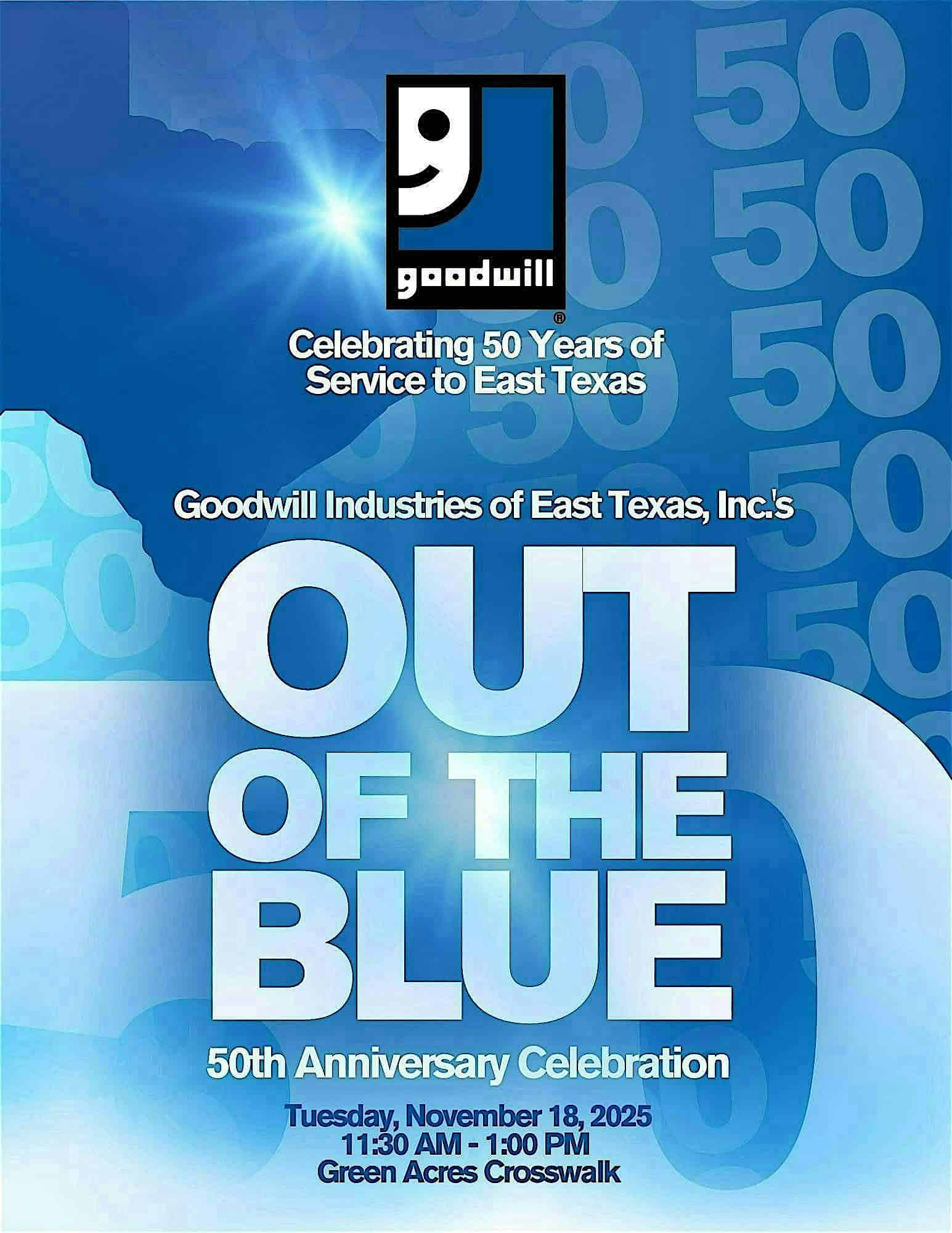 Out of the Blue 50th Anniversary Celebration at Green Acres Cross Walk – Tyler, TX
