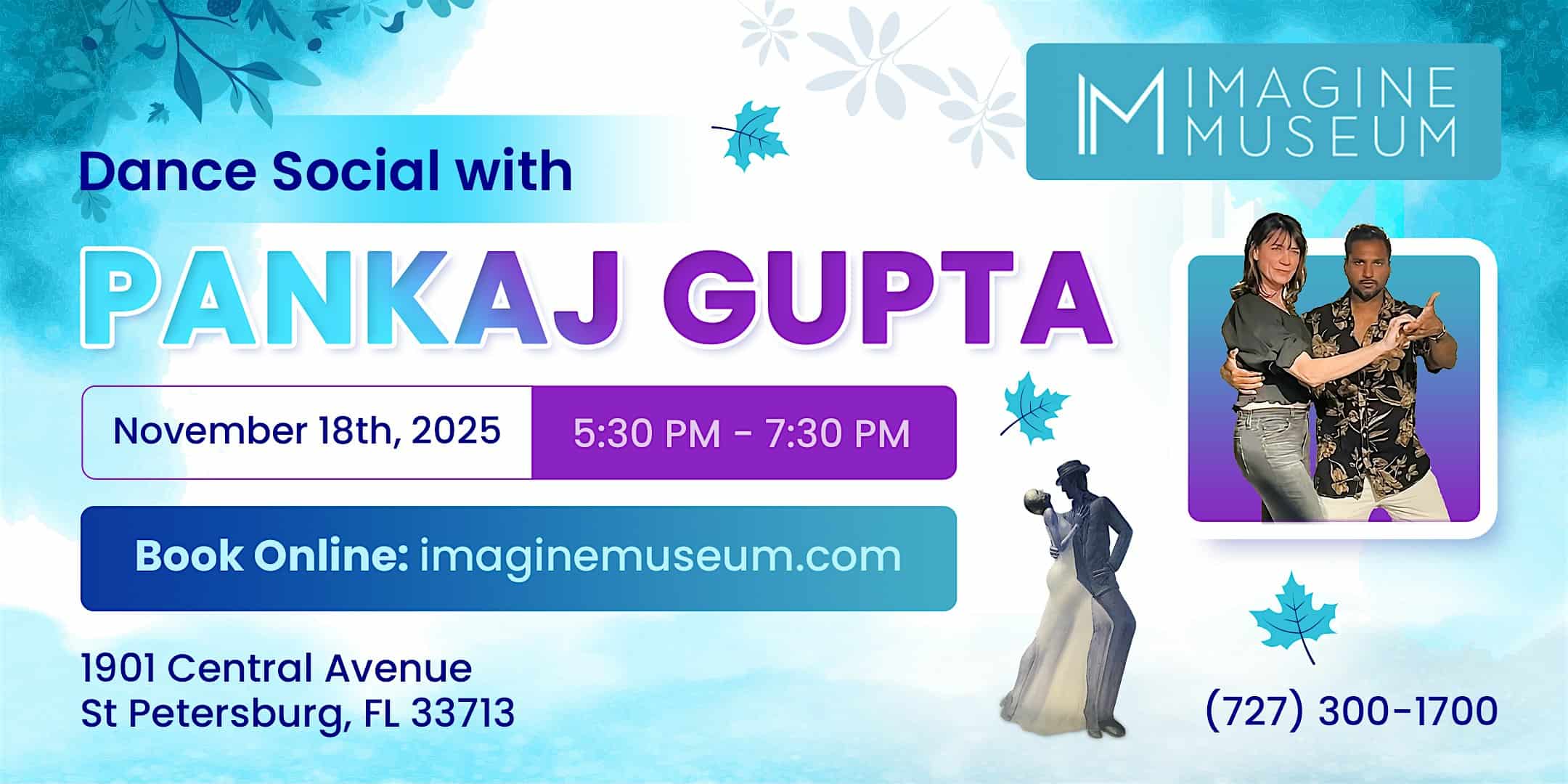 Dance Social with Pankaj Gupta at Imagine Museum – St. Petersburg, FL