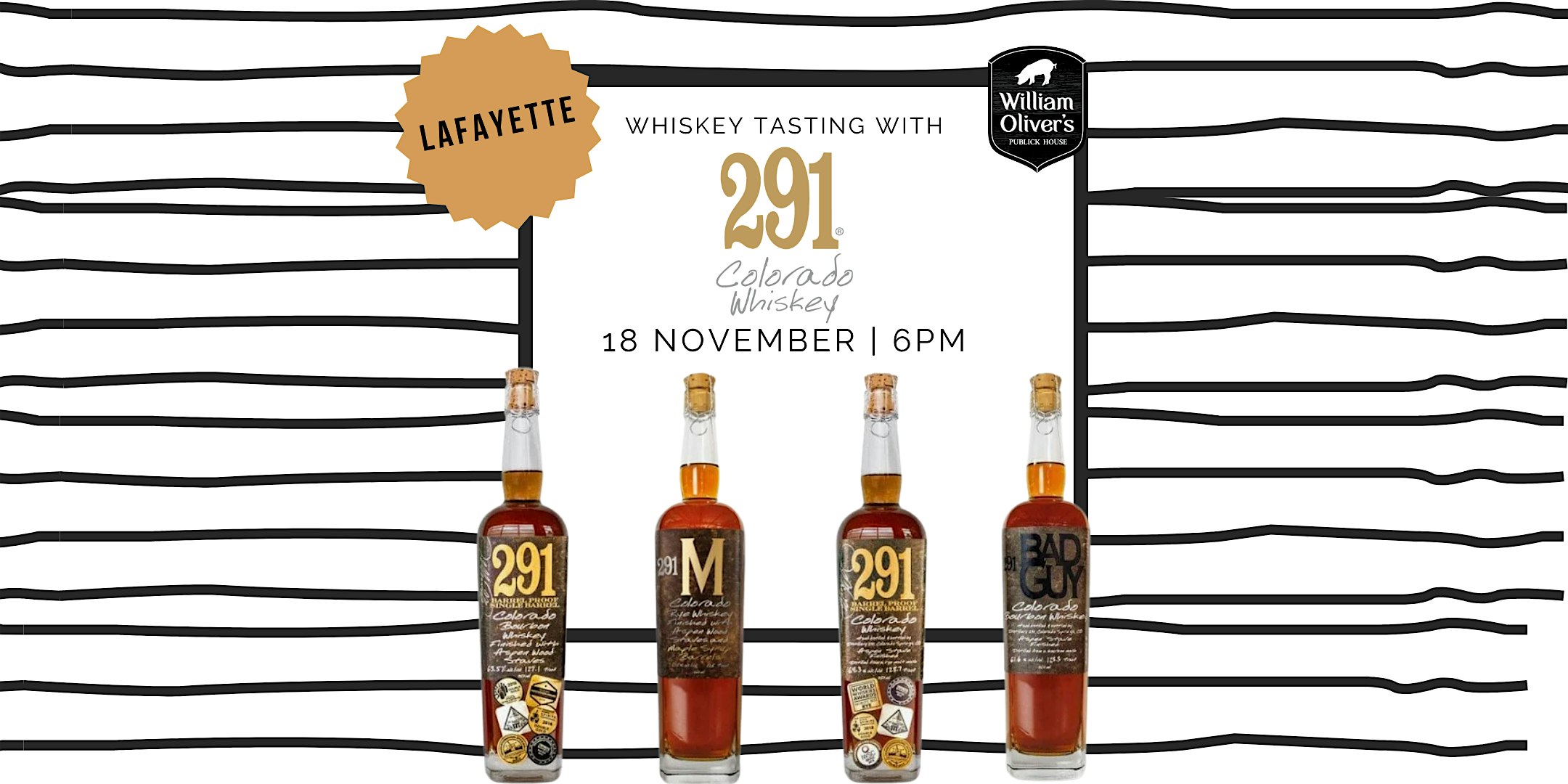 291 Whiskey Class at William Oliver’s Lafayette – Lafayette, CO