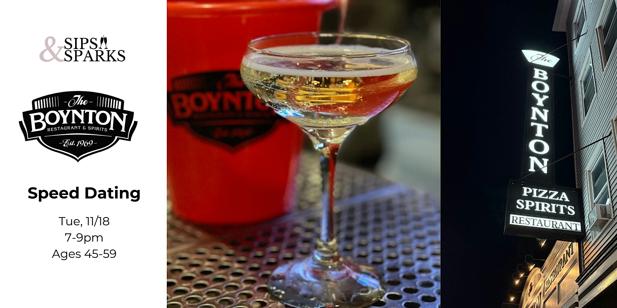 Speed Dating Ages 45-59 in Worcester, MA at Boynton Restaurant & Spirits at The Boynton Restaurant & Spirits – Worcester, MA
