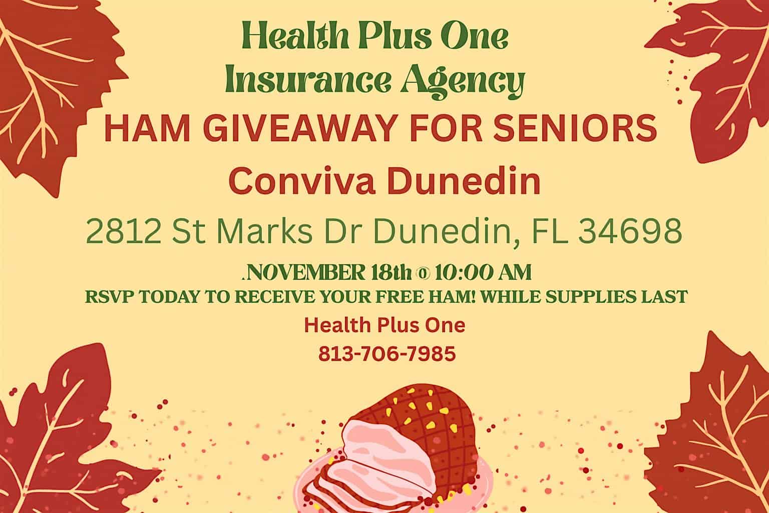 Senior Ham Giveaway-Dunedin at 2812 St Marks Dr – Dunedin, FL
