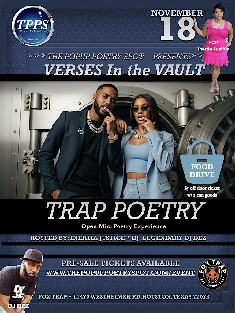 TPPS presents Versus In the Vault Trap Poetry at The Fox Trap Restaurant & Lounge – Houston, TX