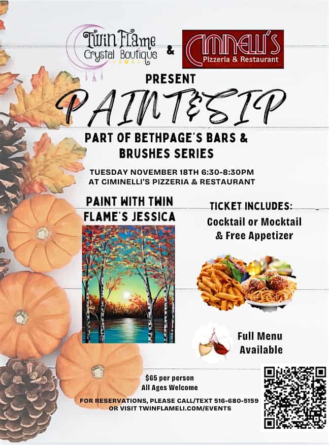 Paint & Sip at Ciminelli’s Pizza & Restaurant – Bethpage, NY