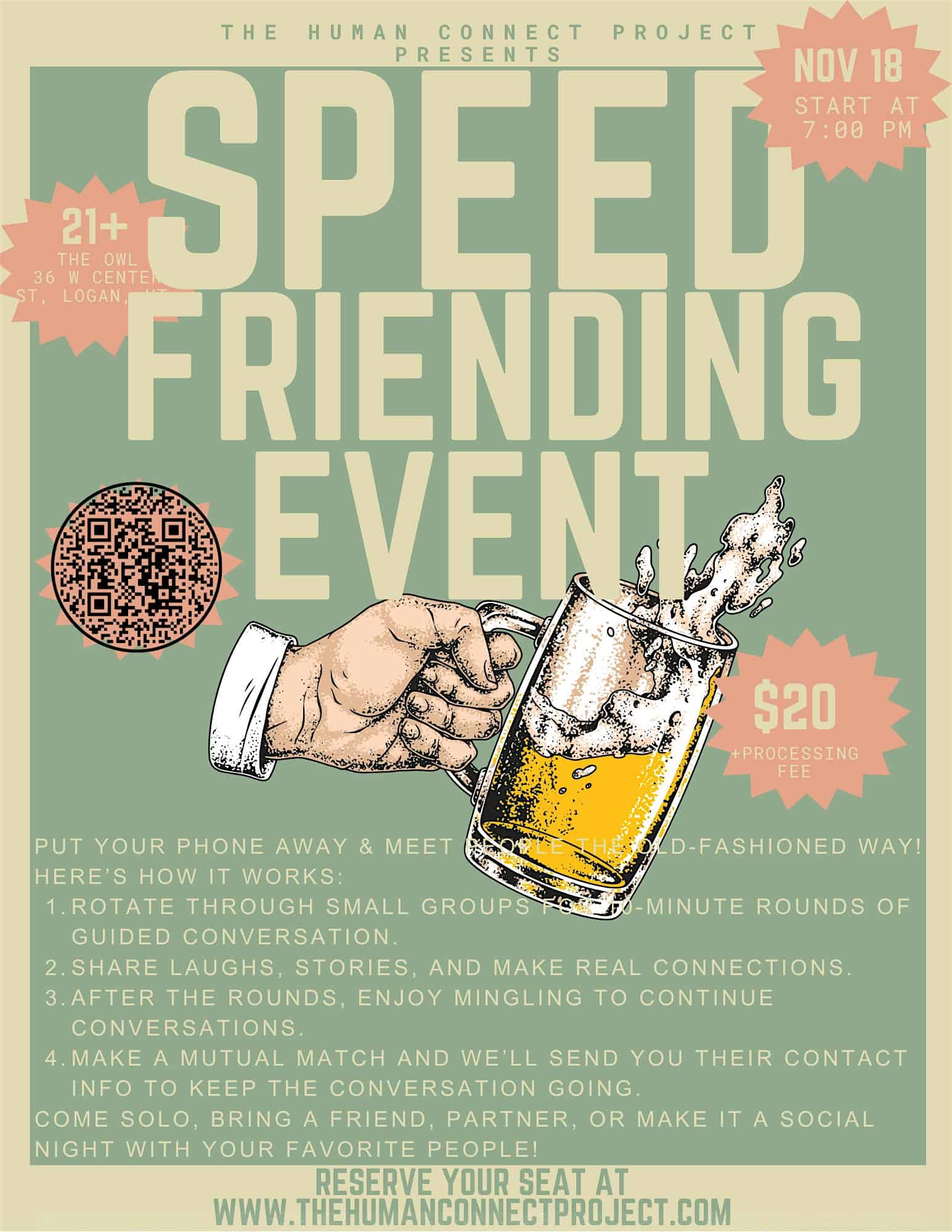 Speed-Friending in Logan at The White Owl – Logan, UT