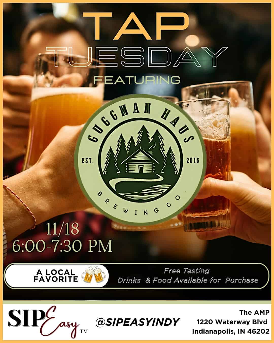 Tap Tuesday with Guggman Haus Brewing Company at SipEasy Indy – Indianapolis, IN