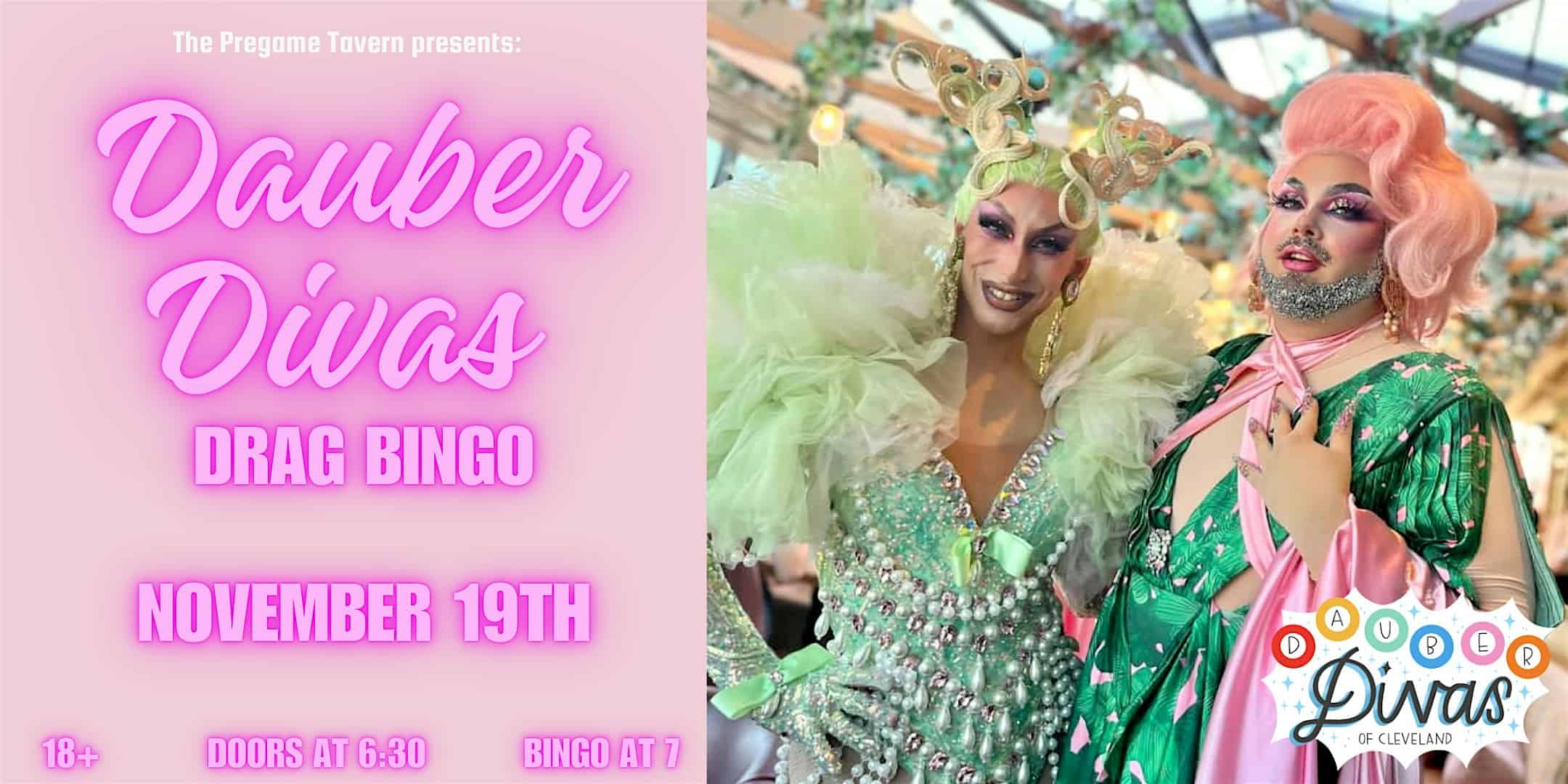Pregame Tavern Presents: Dauber Diva Drag Bingo 11/19 at The PreGame Tavern – Barberton, OH