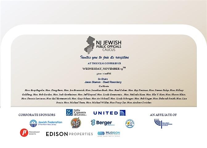 NJ Jewish Caucus Reception at the League at 1 Borgata Way – Atlantic City, NJ
