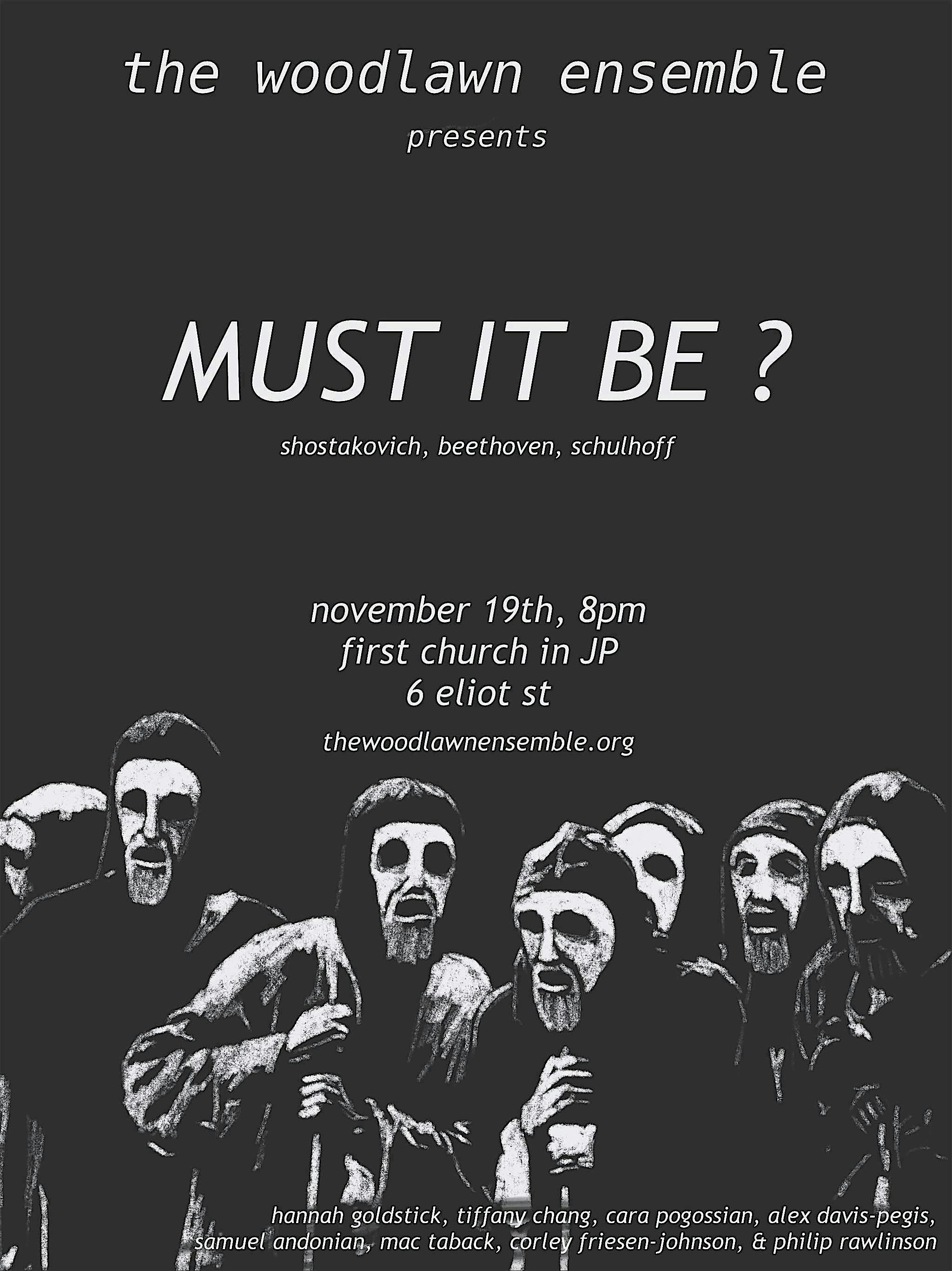 The Woodlawn Ensemble | Must it be? at First Church In Jamaica Plain – Boston, MA