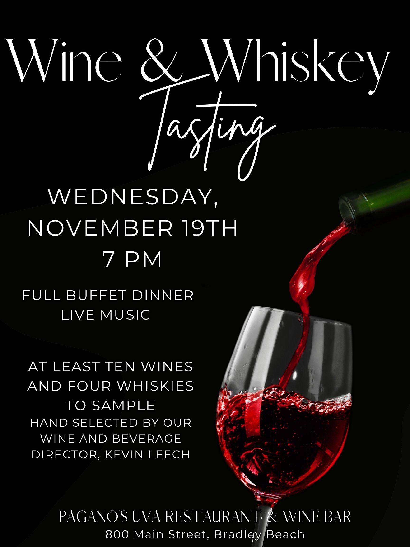 Pagano’s Uva Restaurant & Wine Bar Holiday Wine & Whiskey Tasting at Pagano’s Uva Restaurant – Bradley Beach, NJ