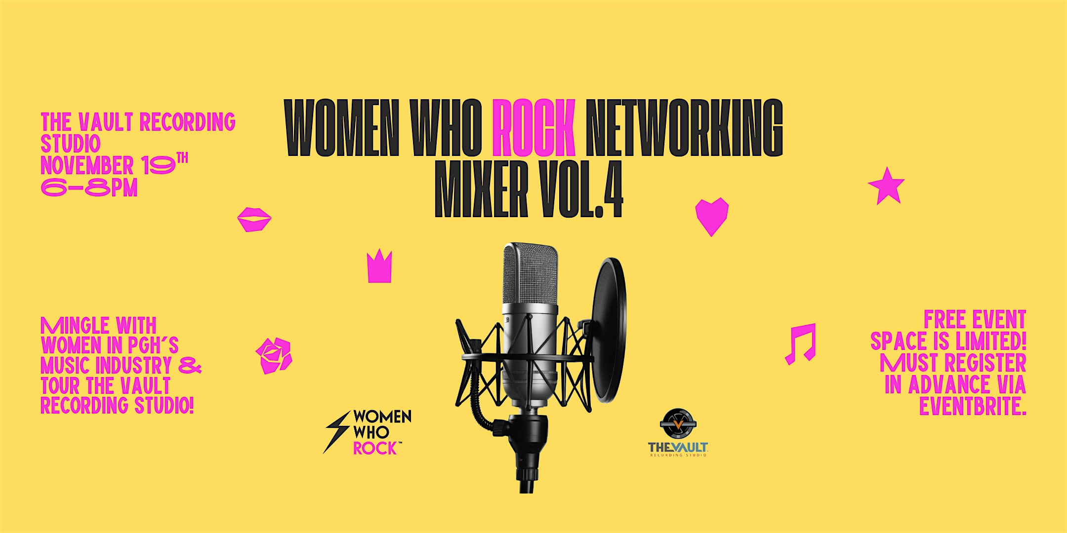 Women Who Rock Networking Mixer, Volume 4 at The Vault Recording Studio – Pittsburgh, PA