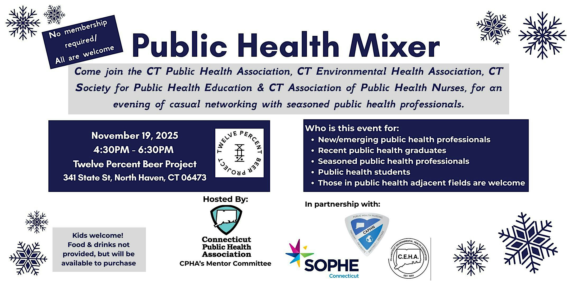 CPHA Public Health Mixer at Twelve Percent Beer Project – North Haven, CT