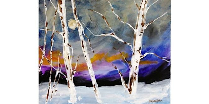 “Winters Night” – Wed Nov 19, 7PM at Sipping N’ Painting Highland – Denver, CO