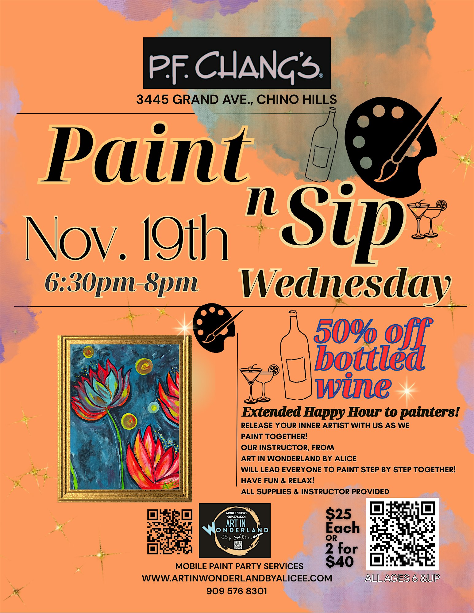 Paint n Sip PF Changs Chino Hills at P.F. Chang’s – Chino Hills, CA
