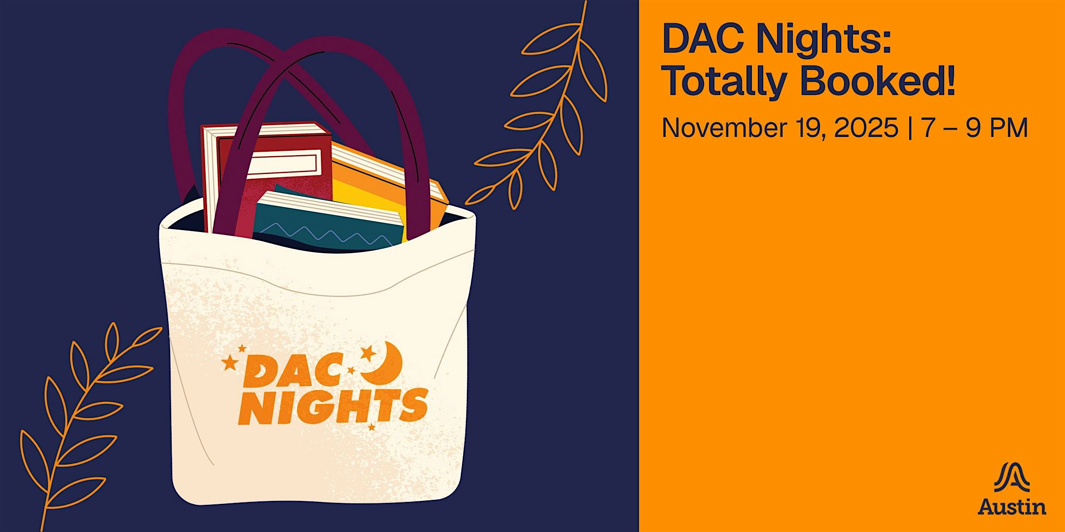 DAC Nights: Totally Booked! at Dougherty Arts Center – Austin, TX