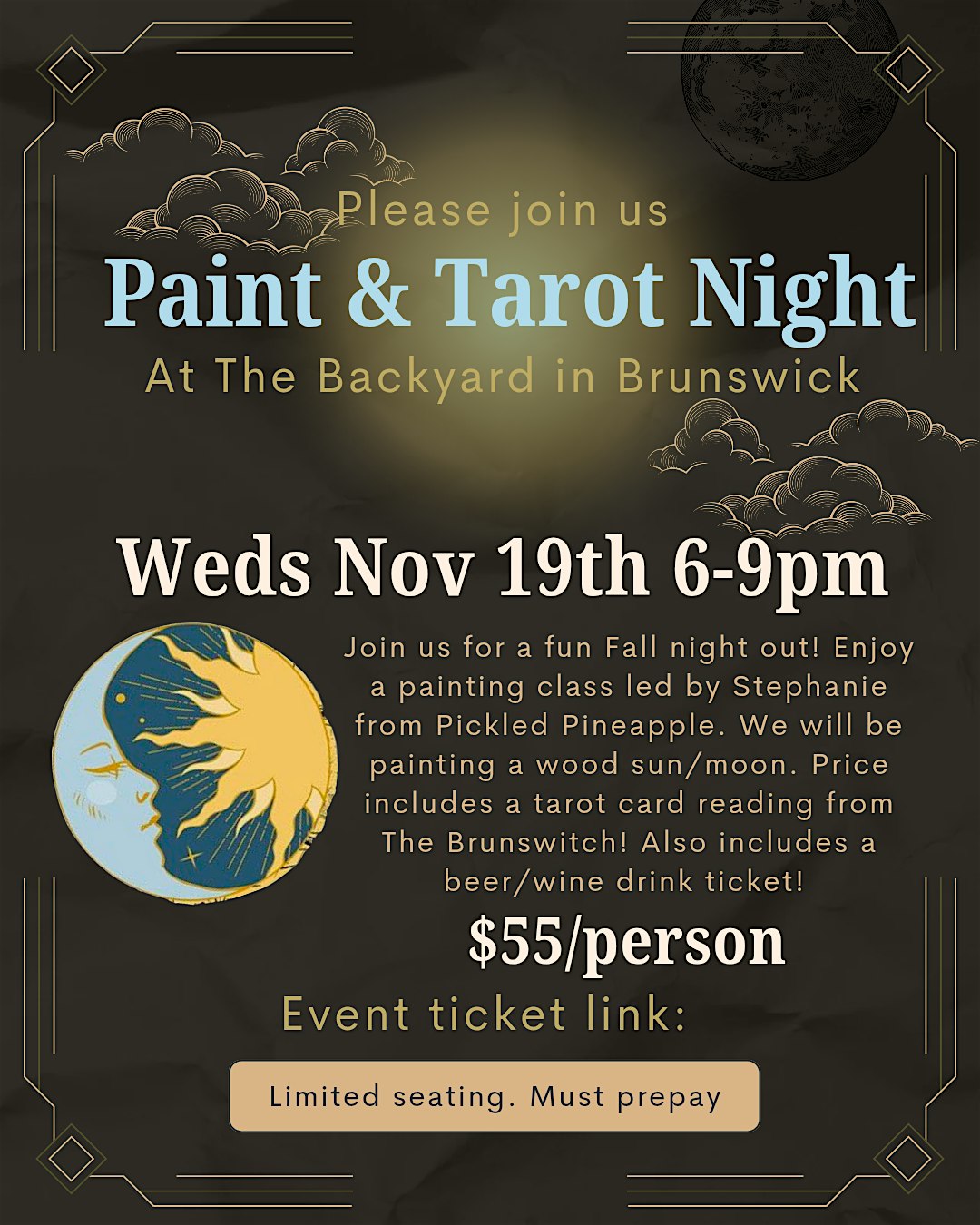 Paint and Tarot Night at The Backyard at The Backyard – Brunswick, OH